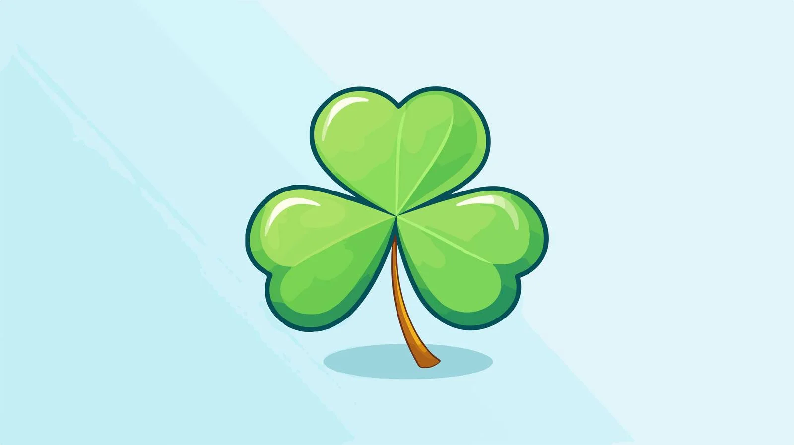 Cartoon Four Leaf Clover Line Drawing — free download from Dotvec