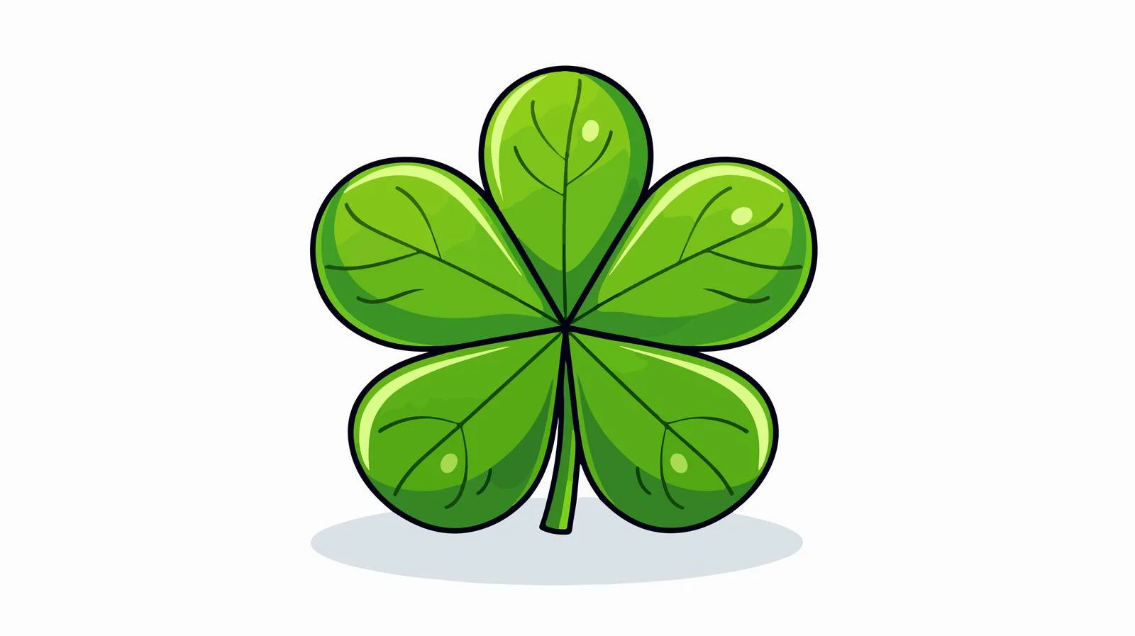 Cartoon Four Leaf Clover Drawing — free download from Dotvec