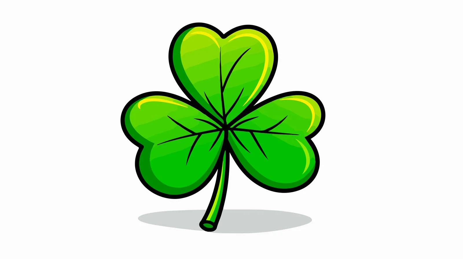 Adorable Cartoon Four-Leaf Clover Illustration — free download from Dotvec