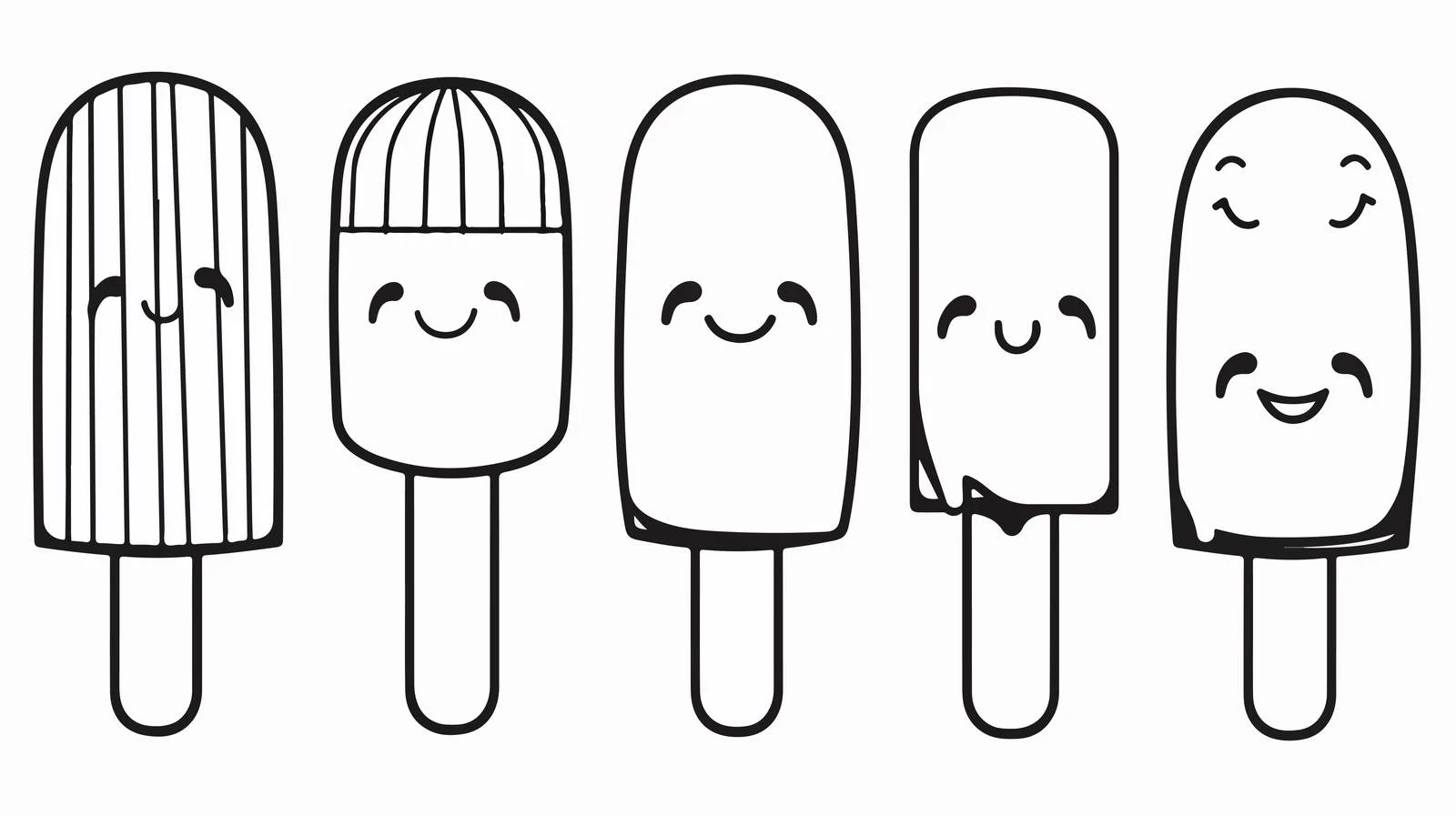 Cartoon Ice Lolly Sketch — free download from Dotvec