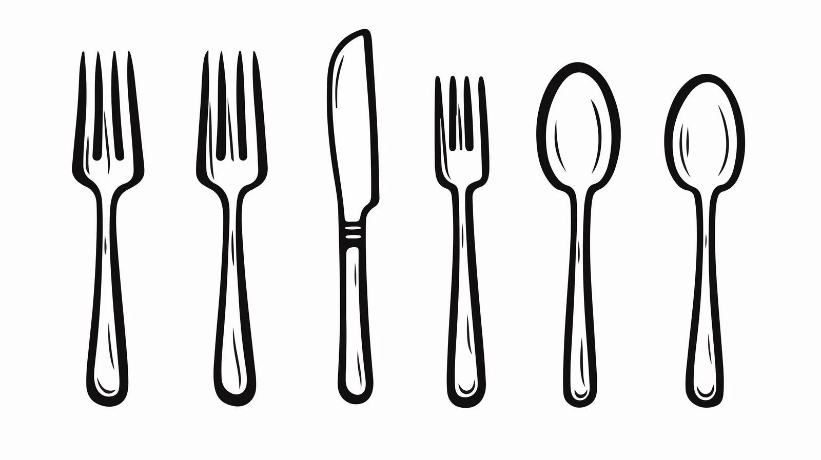 Cartoon Knife Line Art — free download from Dotvec