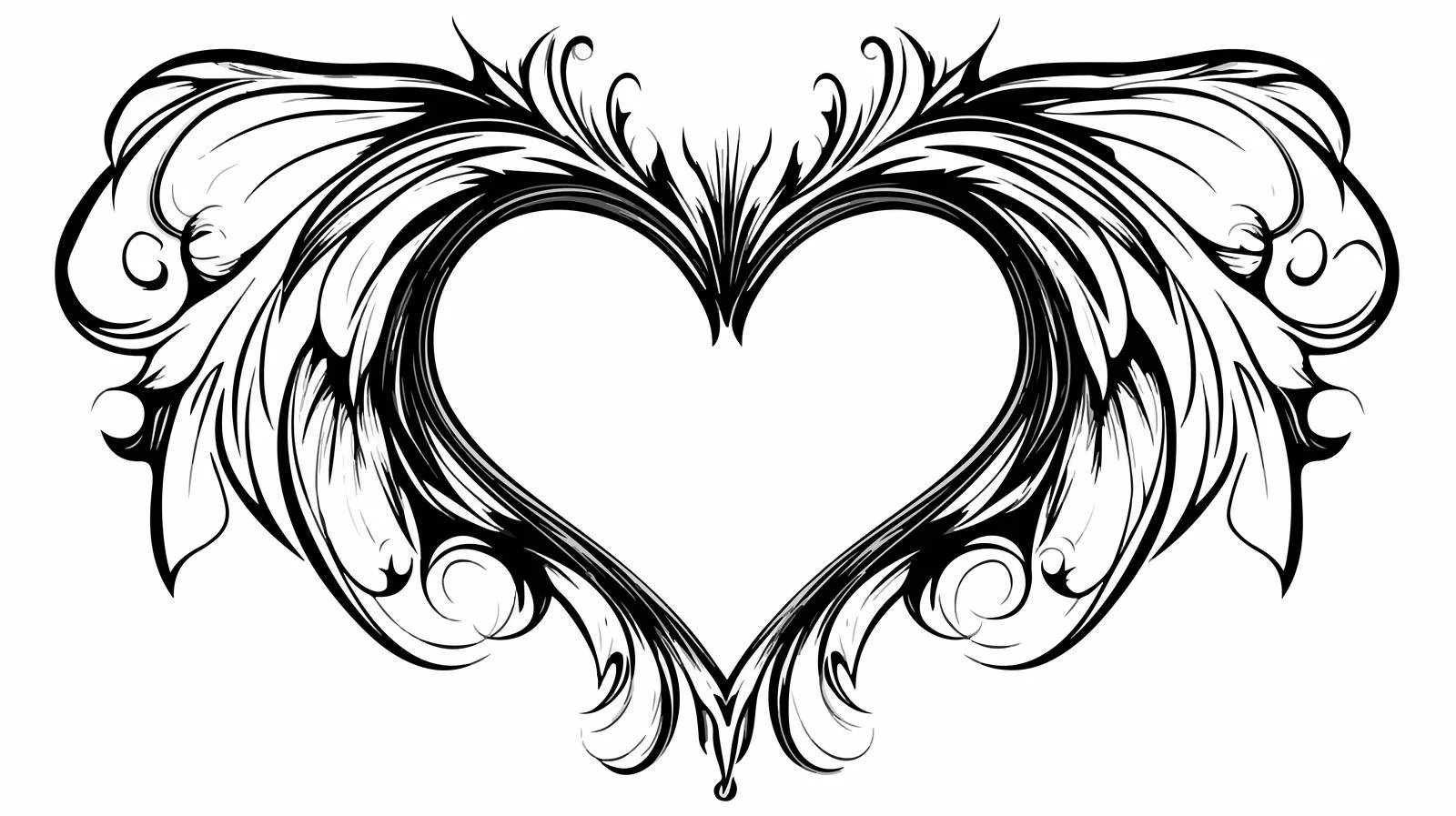 Cartoon Love Heart Drawing — free download from Dotvec