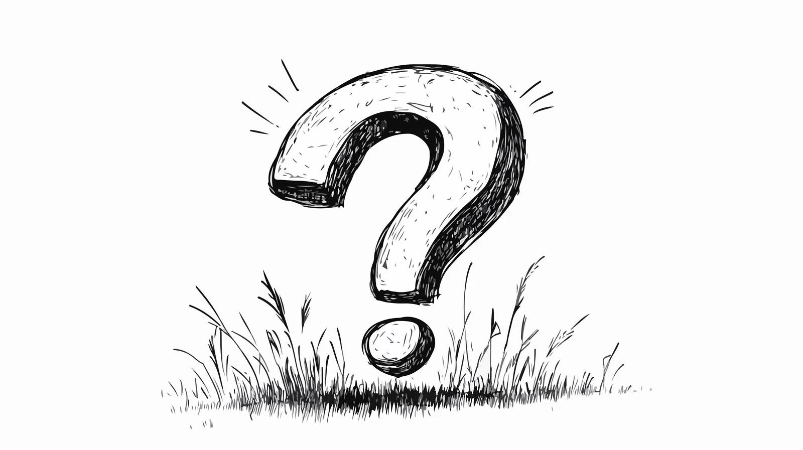 Cartoon Question Line Drawing – free enquiry image from Dotvec