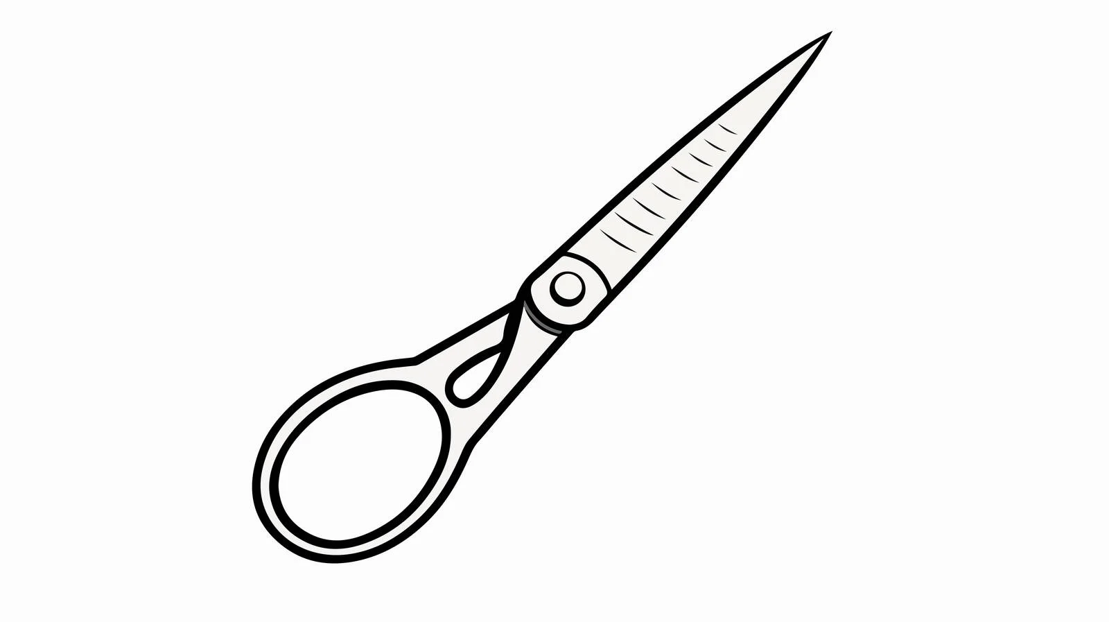 Cartoon Scissors Line Drawing — free download from Dotvec