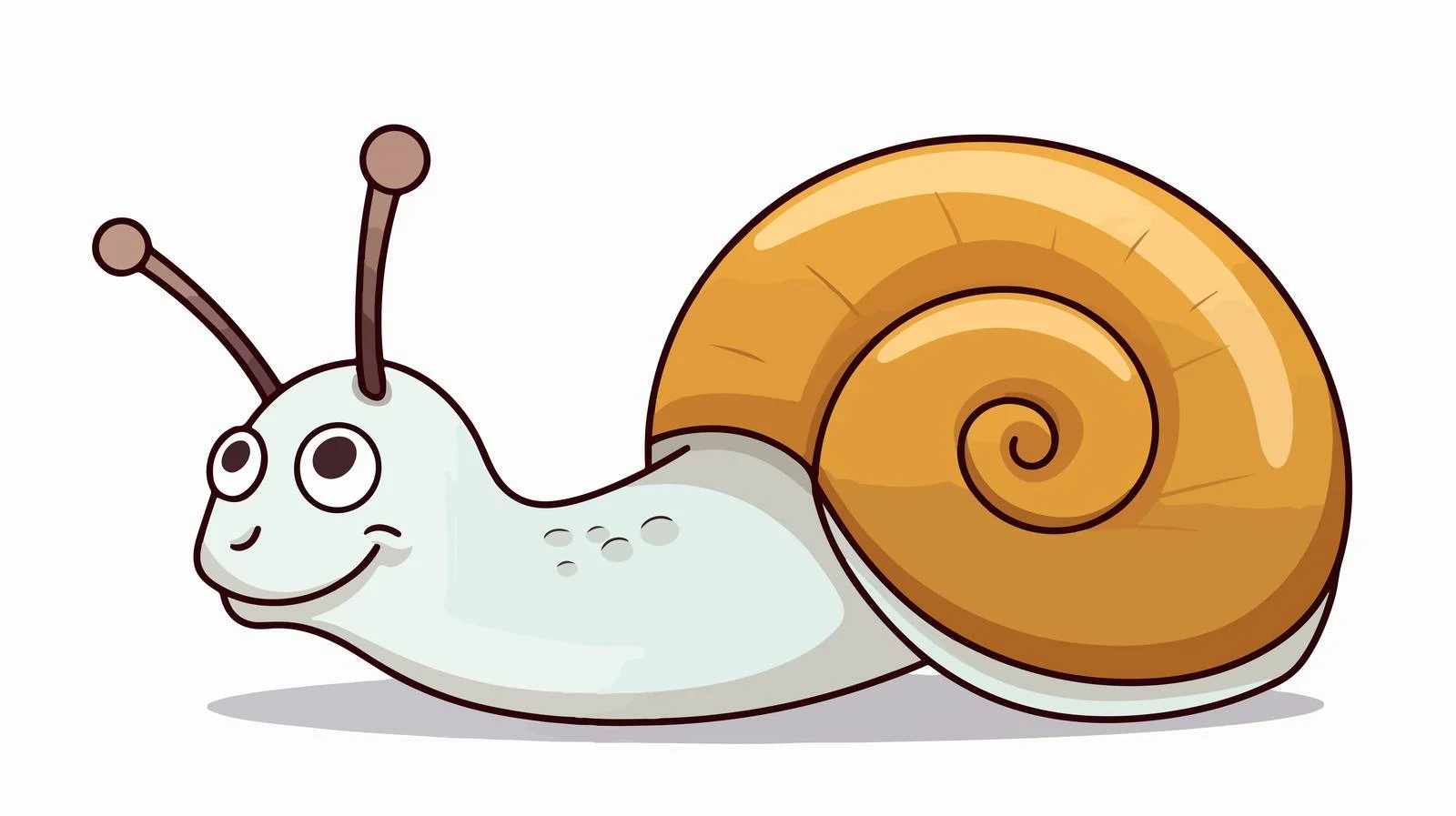 Cartoon Snail Line Drawing — free download from Dotvec