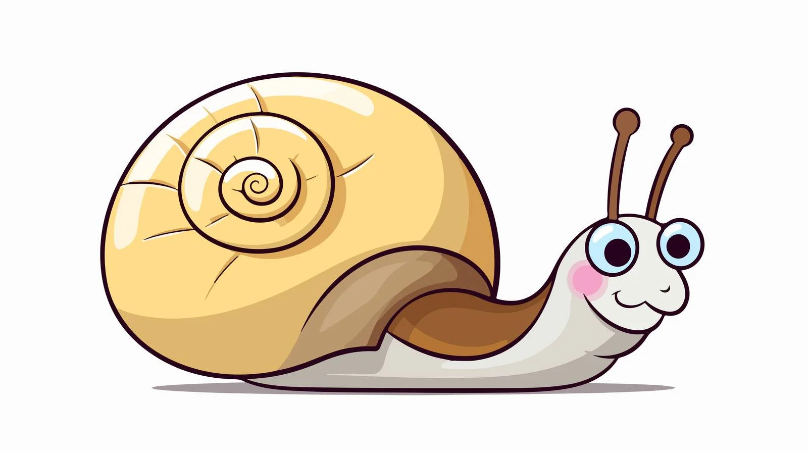 Cartoon Snail Line Drawing — free download from Dotvec