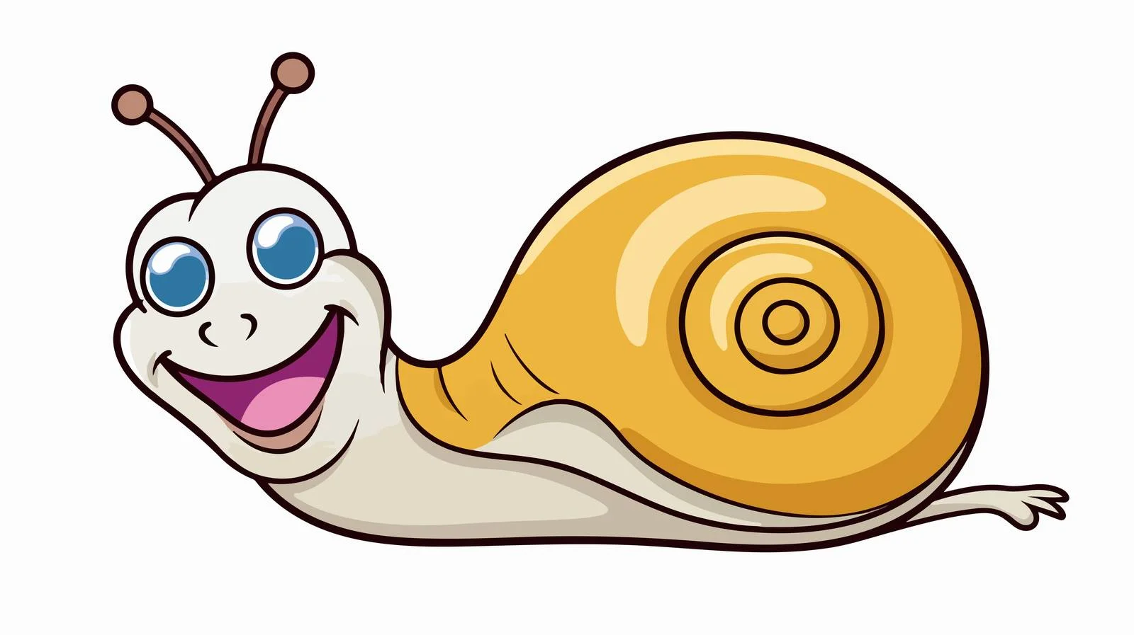 Cartoon Snail Line Drawing — free download from Dotvec