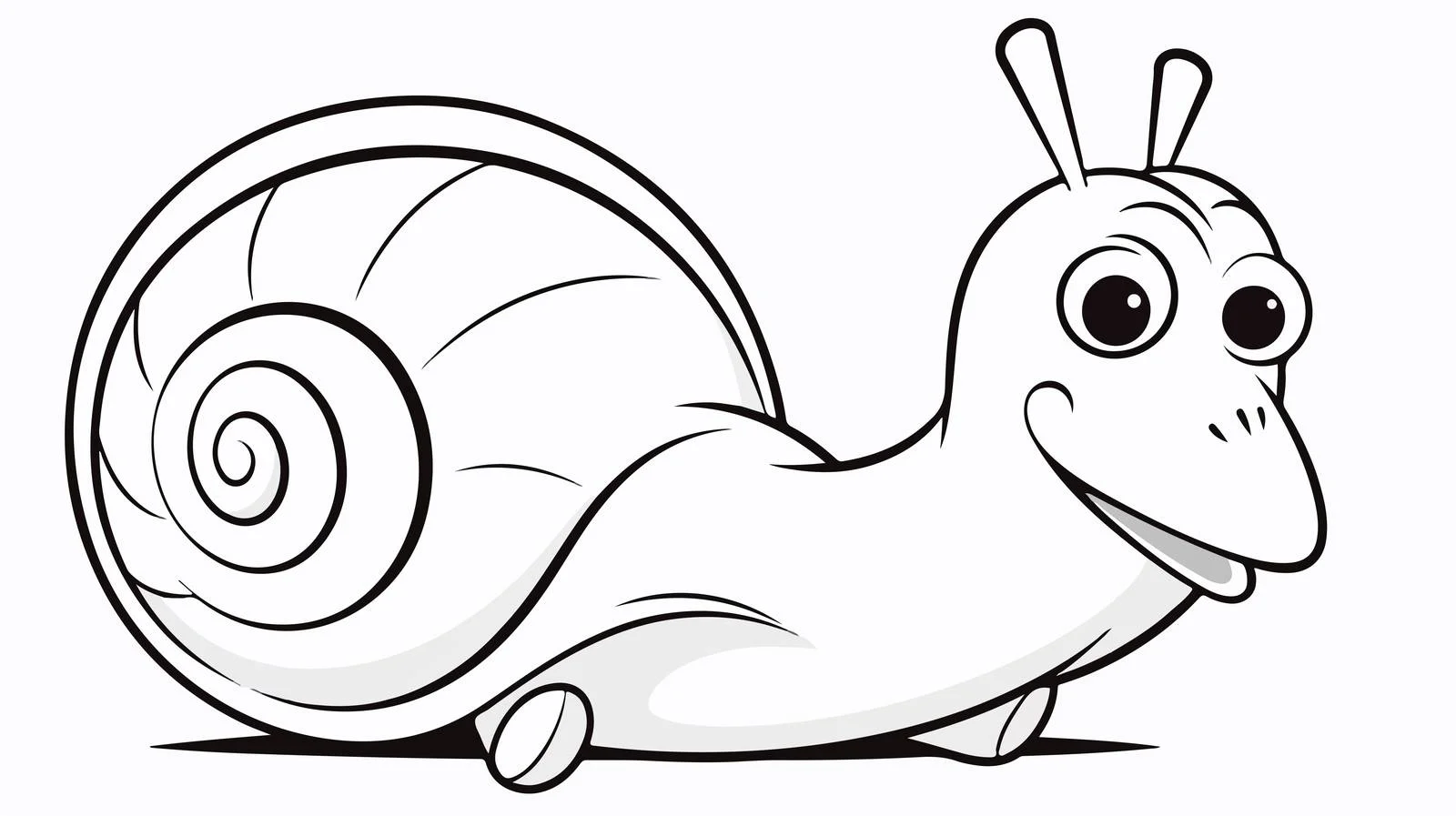 Cartoon Snail Line Drawing — free download from Dotvec