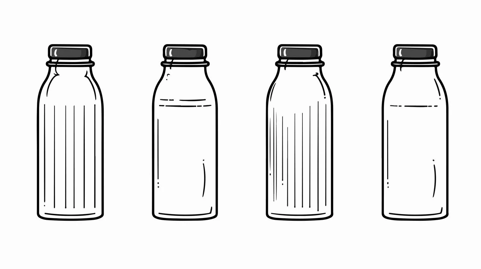 Cartoon Water Bottle Drawing — free download from Dotvec