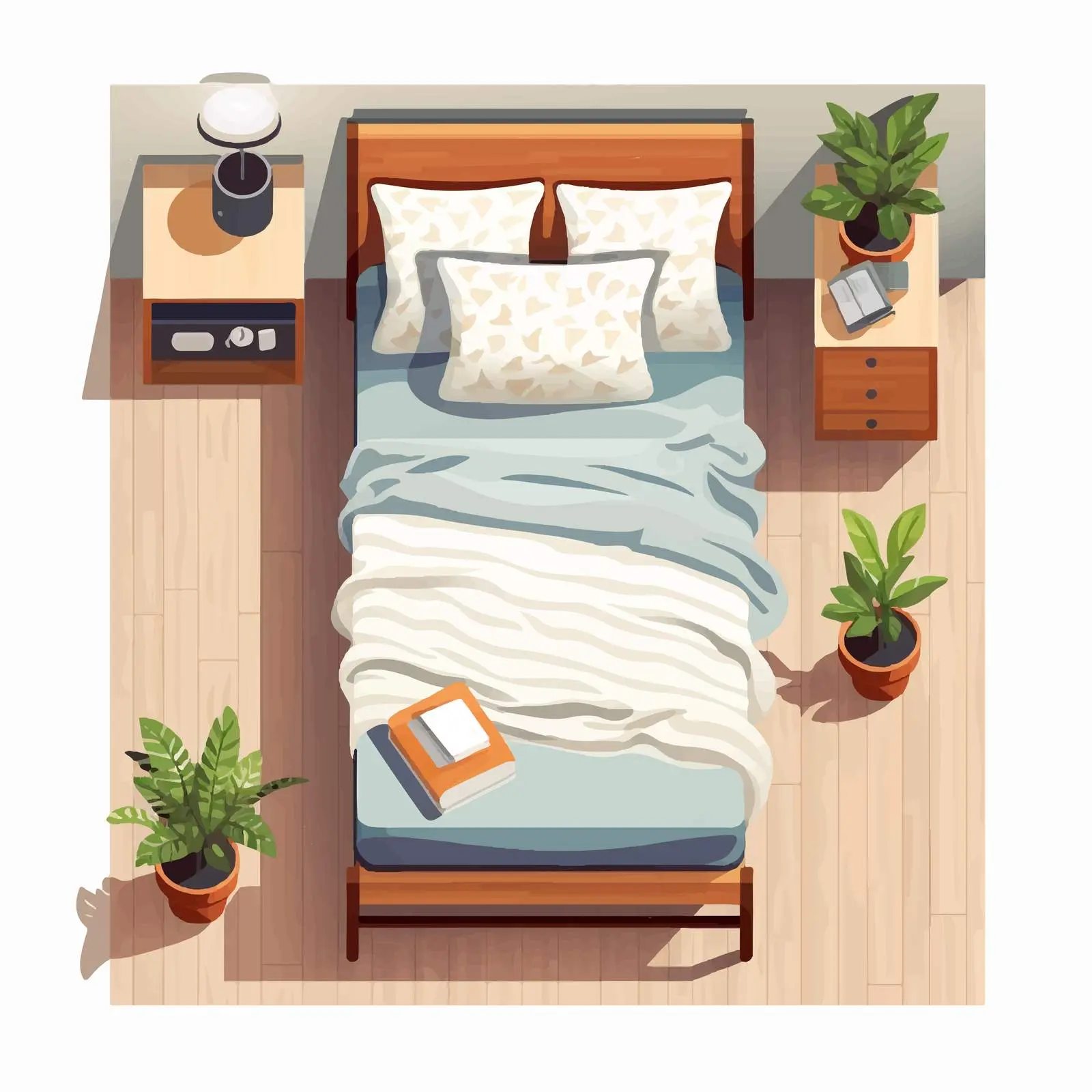 Top View of Studio Apartment Layout — free download from Dotvec