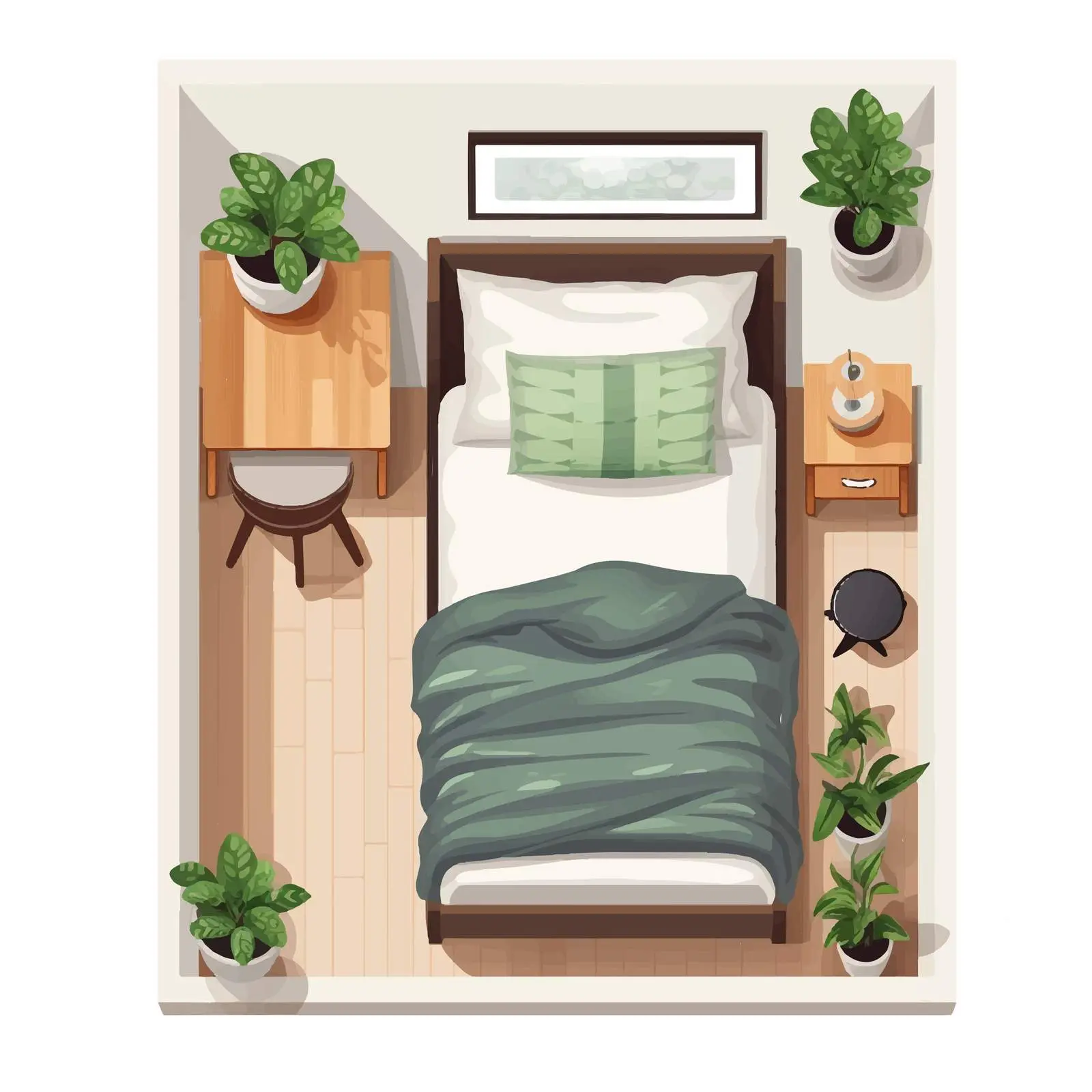 Top View of Studio Apartment Layout — free download from Dotvec
