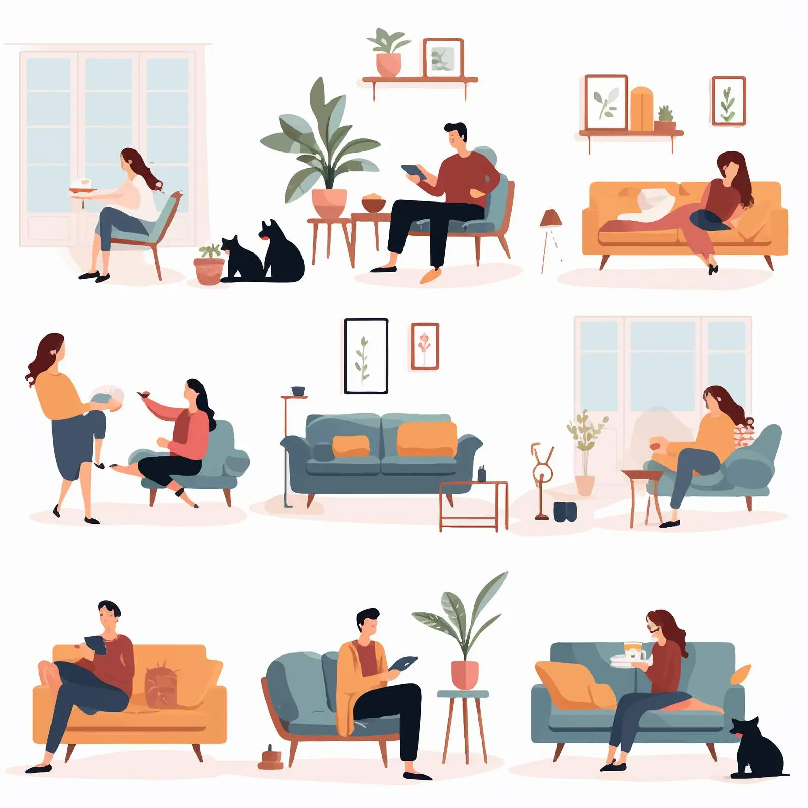 Happy Single Living Alone in Modern Life — free download from Dotvec