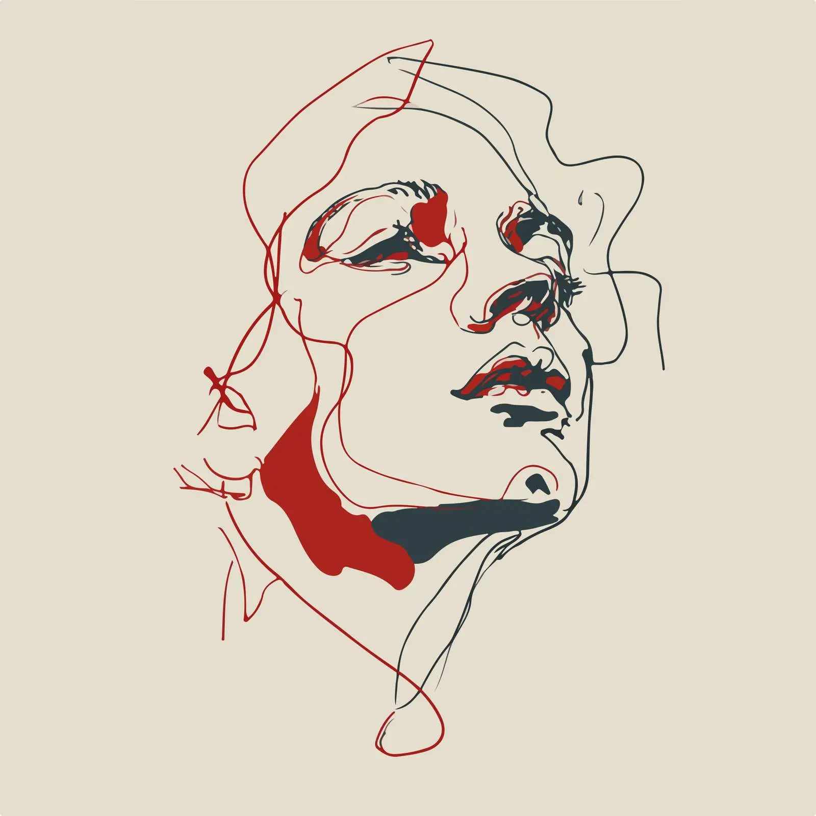 Abstract Portrait with Flash — free download from Dotvec