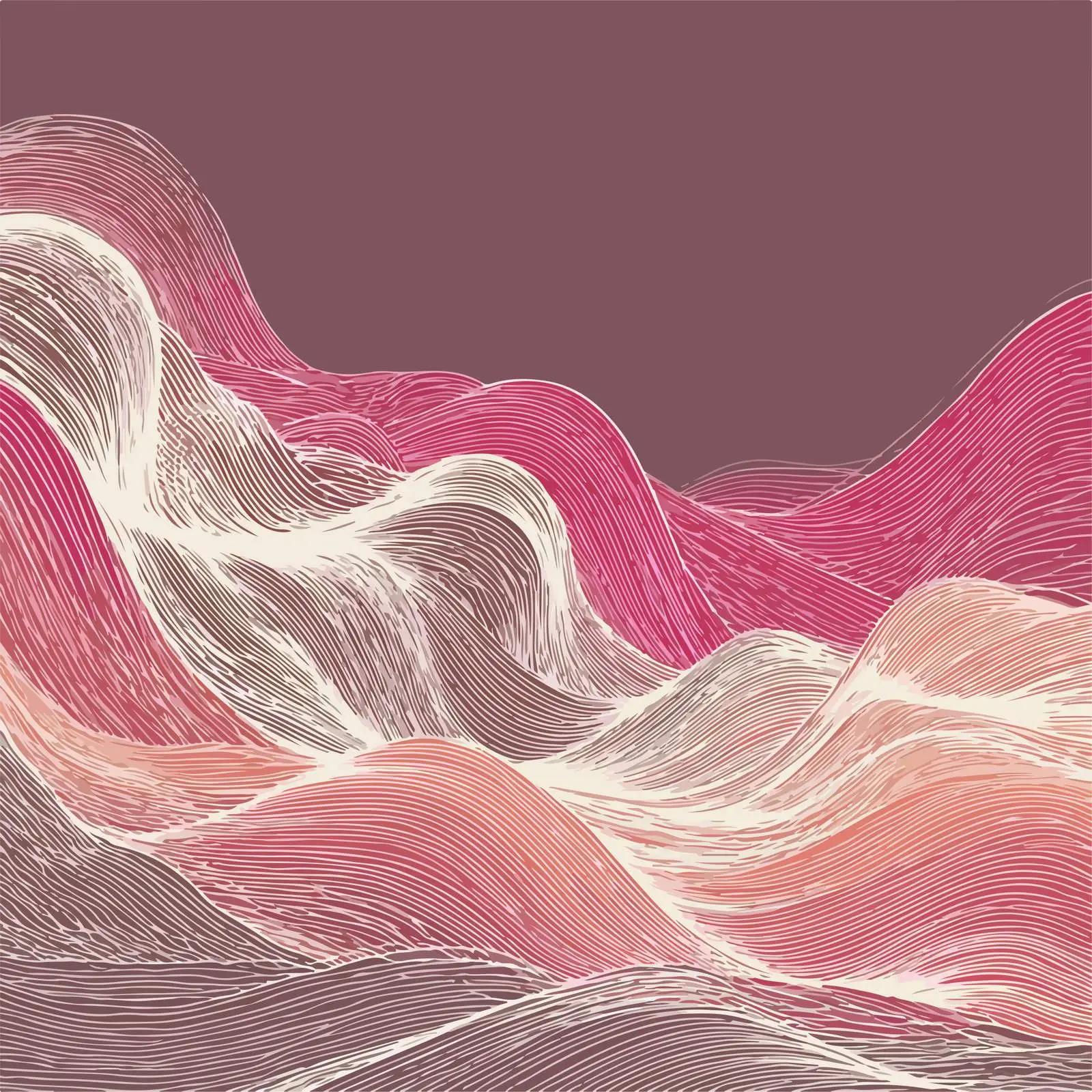 Abstract Wave Stroke Illustration — free download from Dotvec