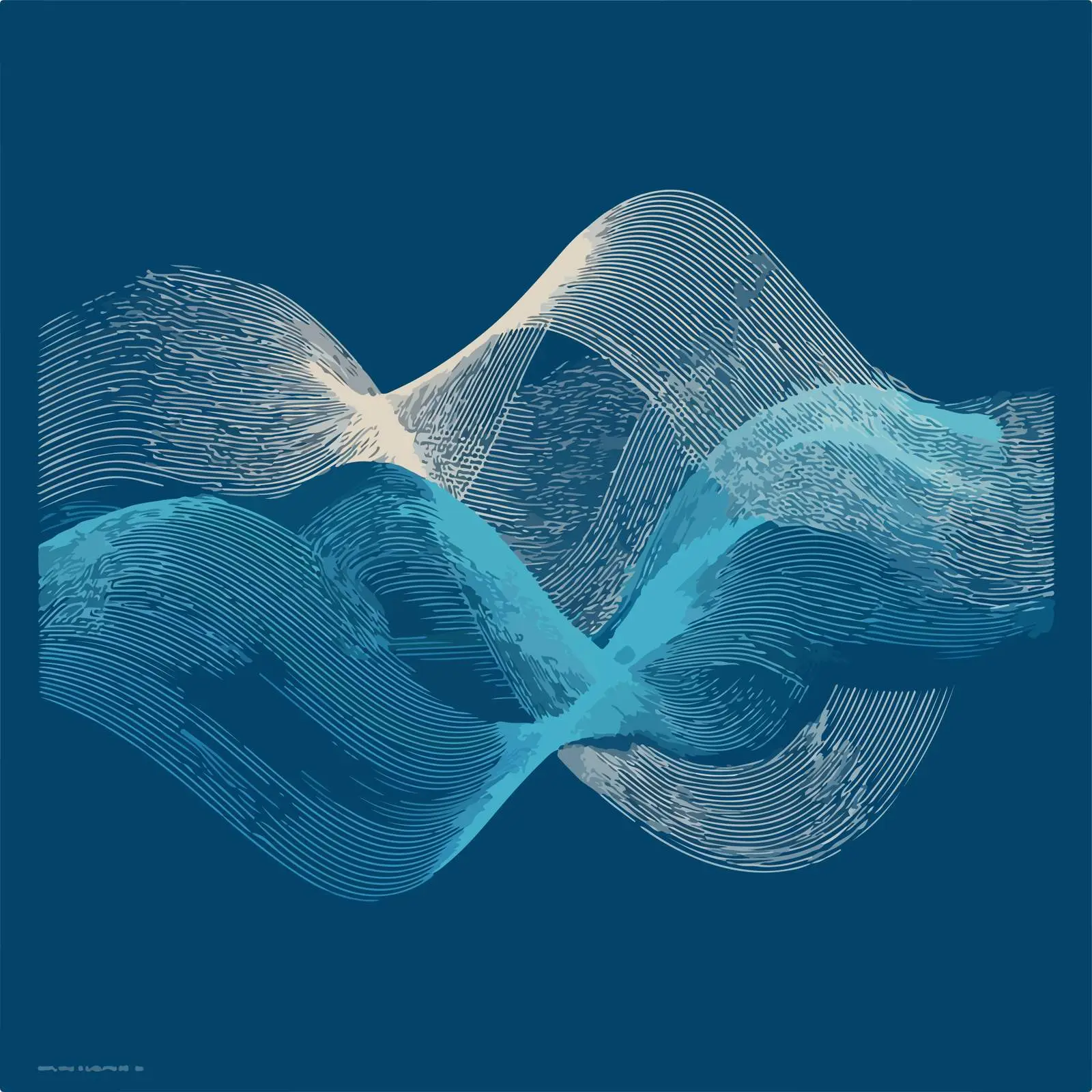 Abstract Waves Stroke Illustration — free download from Dotvec