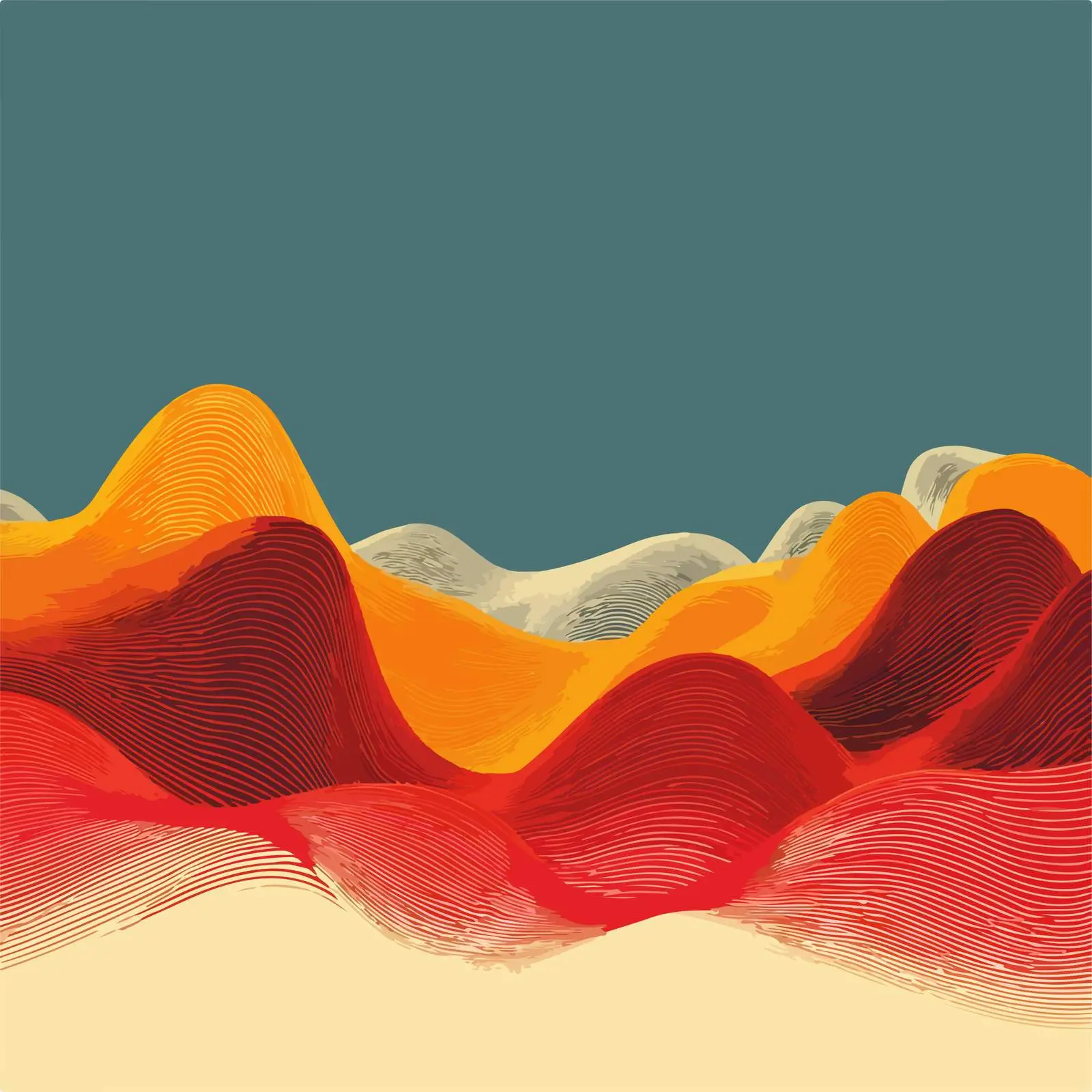Abstract Waves Stroke Illustration — free download from Dotvec