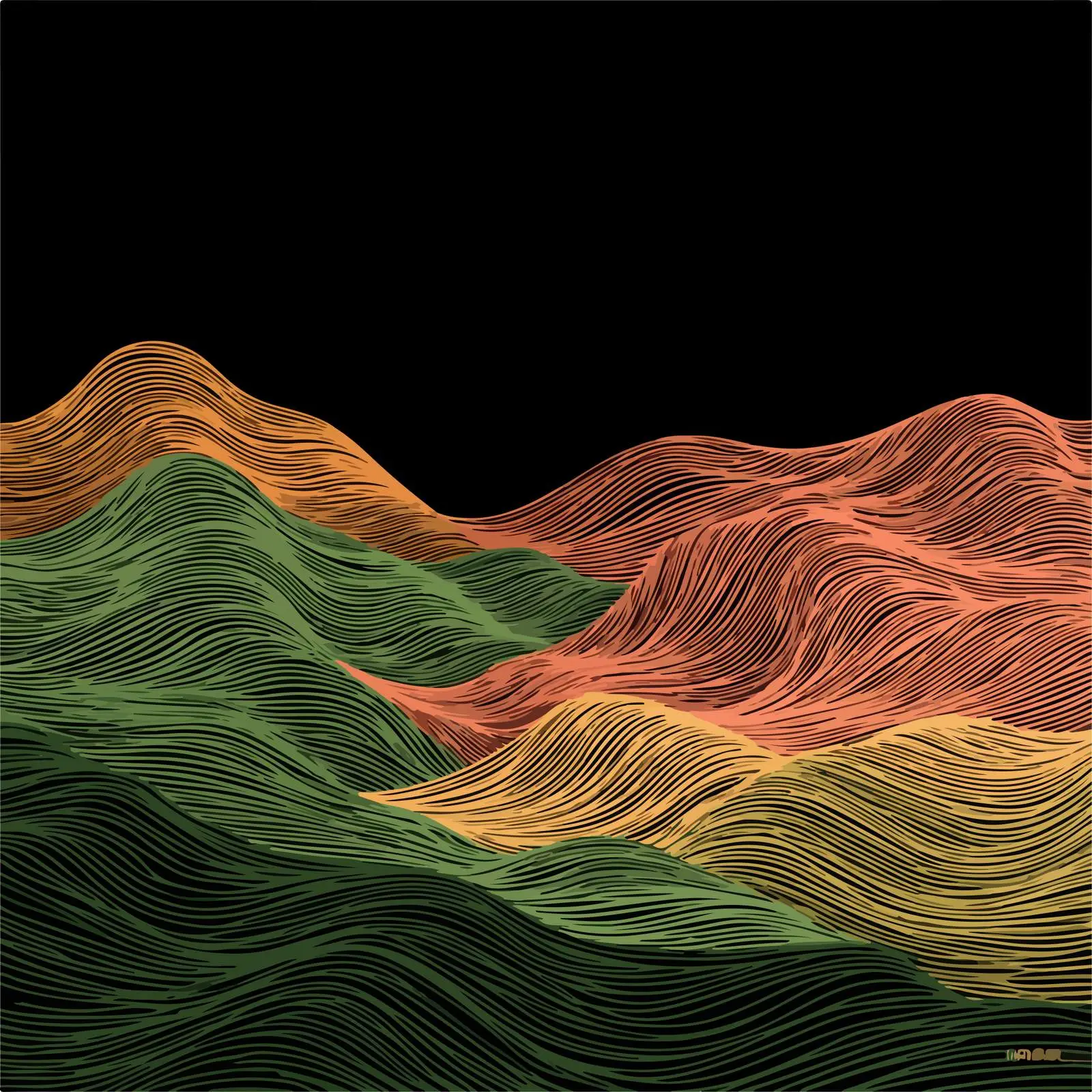 Abstract Wave Stroke Illustration — free download from Dotvec