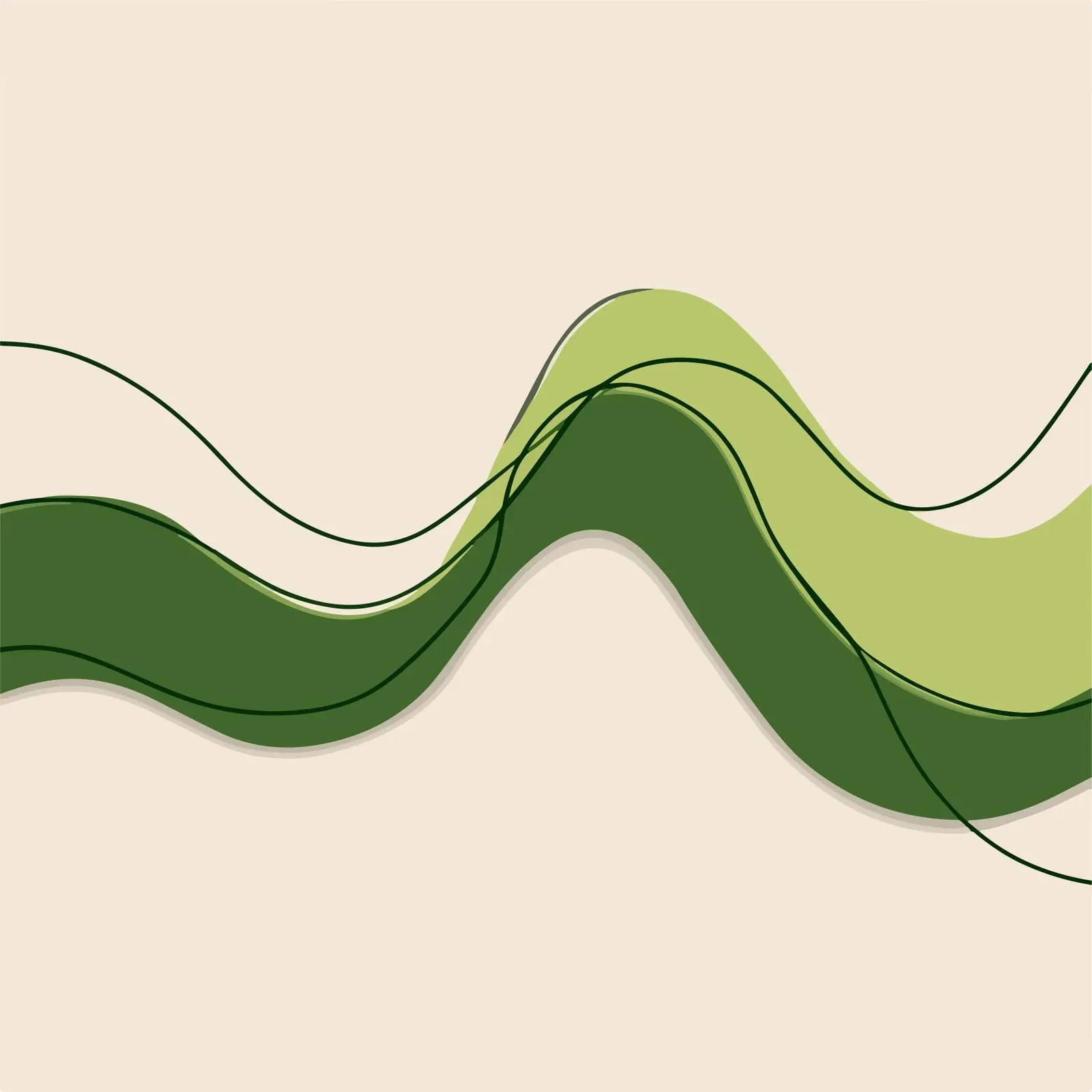 Minimalist Abstract Wave Stroke Illustration — free download from Dotvec
