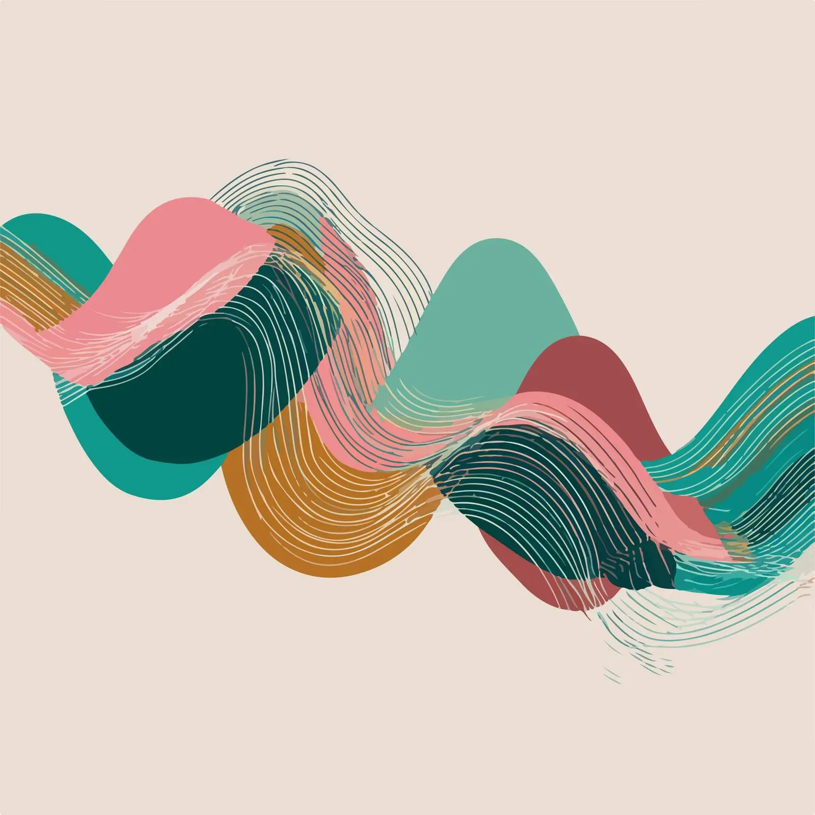 Abstract Waves Illustration — free download from Dotvec