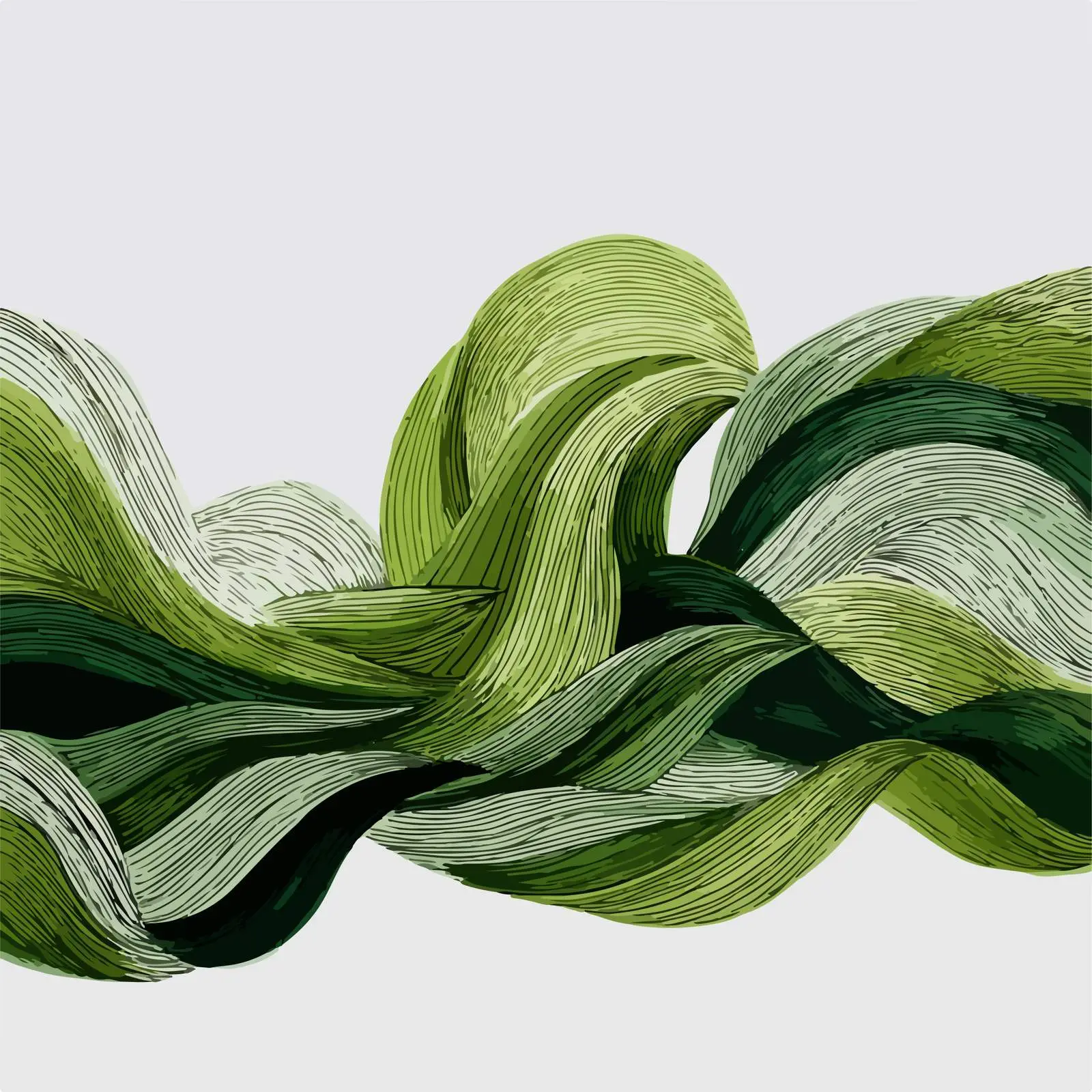Abstract Green Wave Art — free download from Dotvec