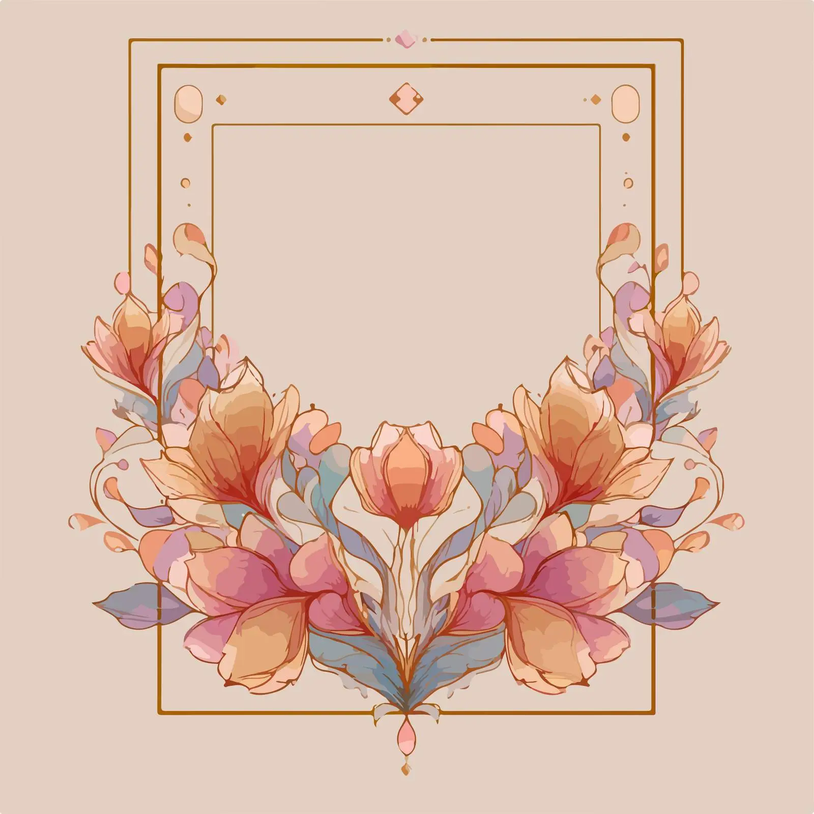 Art Deco Frame Illustration — free download from Dotvec