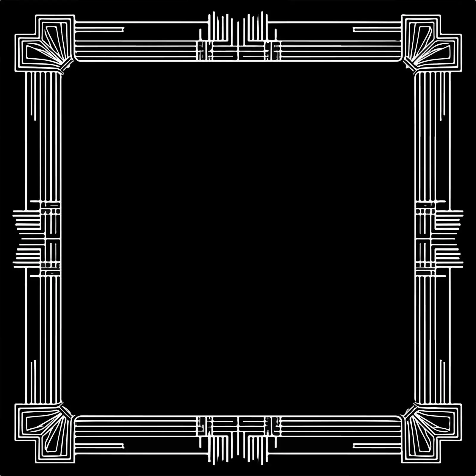 Art Deco Black Frame Illustration — free download from Dotvec