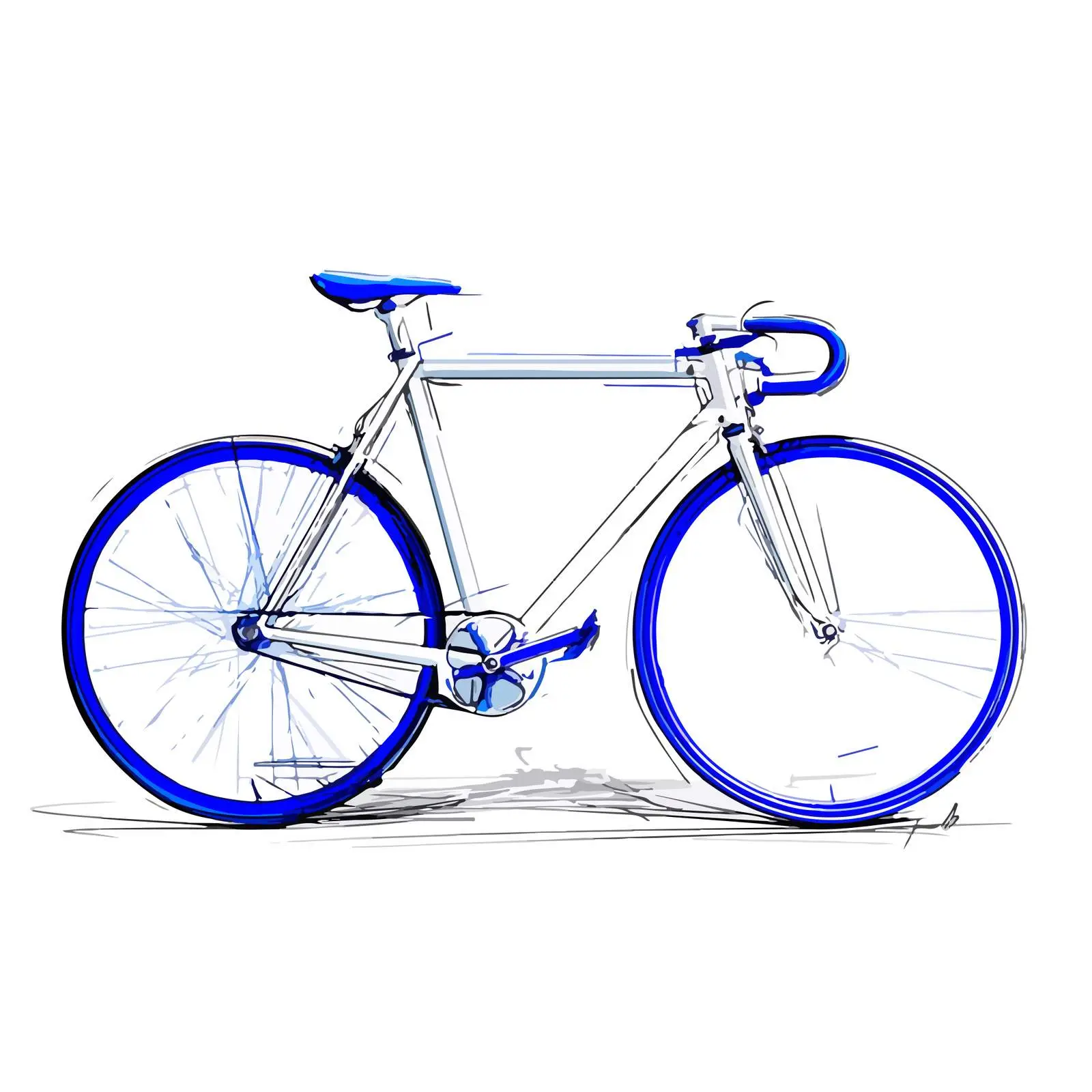 Minimalist Bicycle Line Art — free download from Dotvec