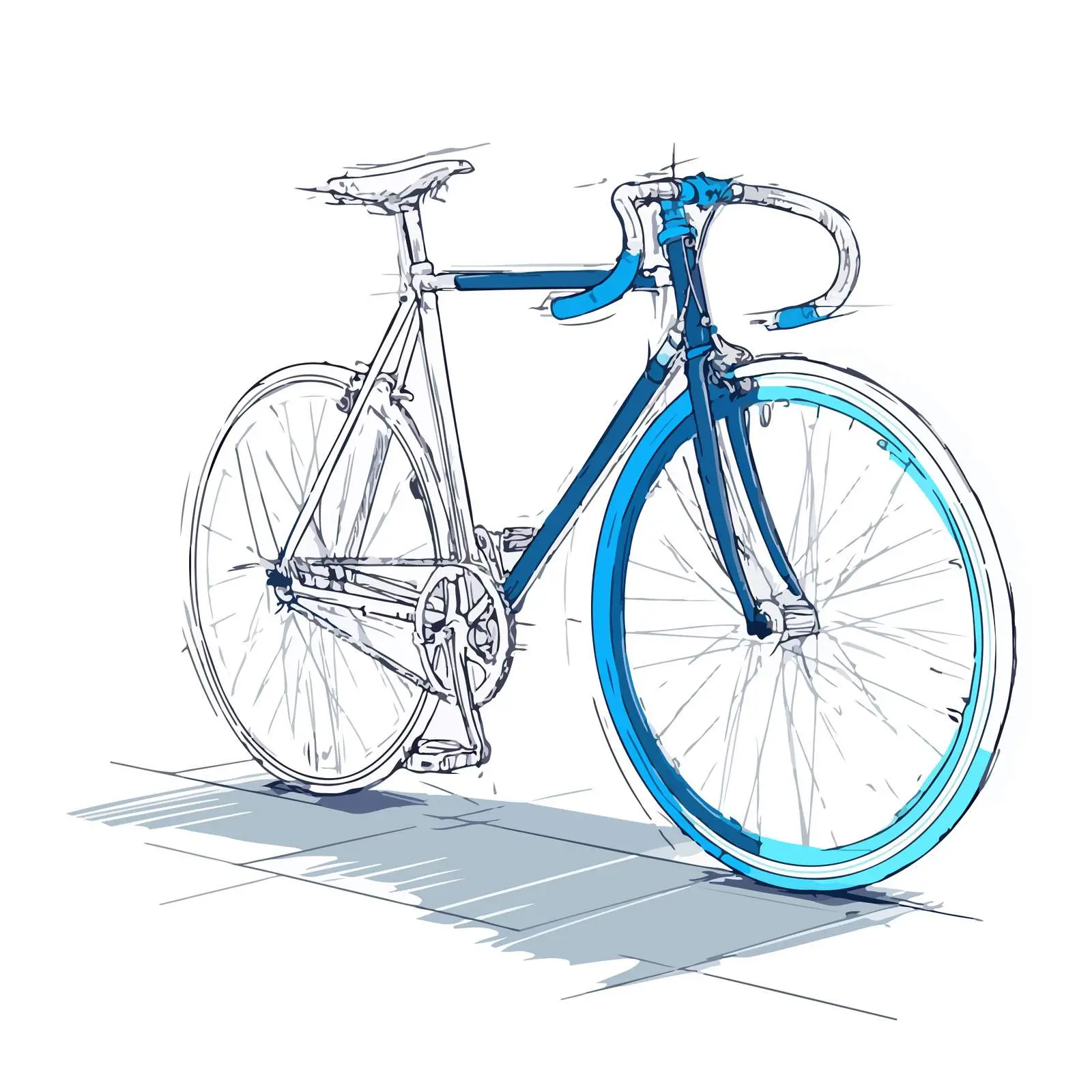 Sleek Bicycle Line Art Illustration — free download from Dotvec