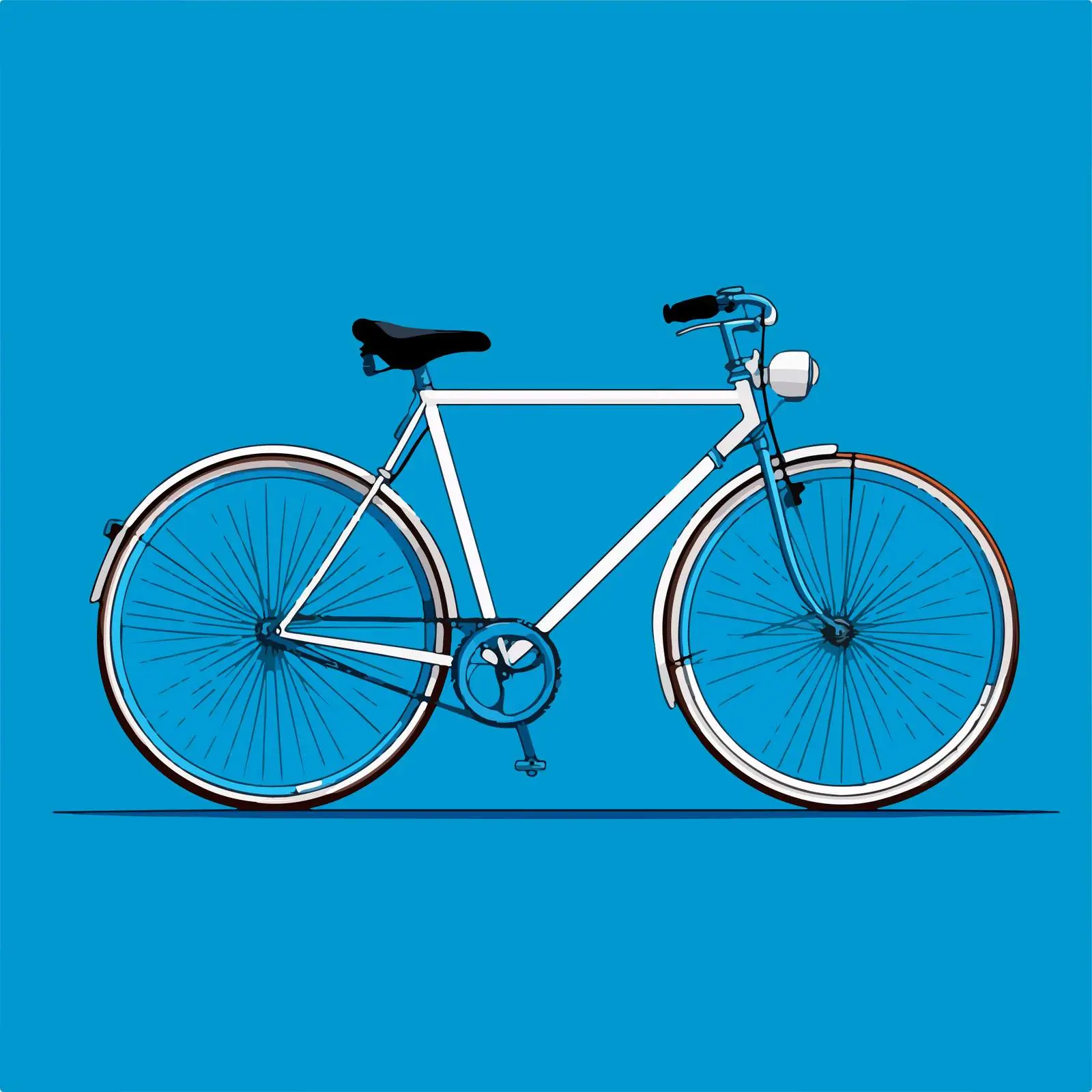 Minimalist Bicycle Line Art — free download from Dotvec