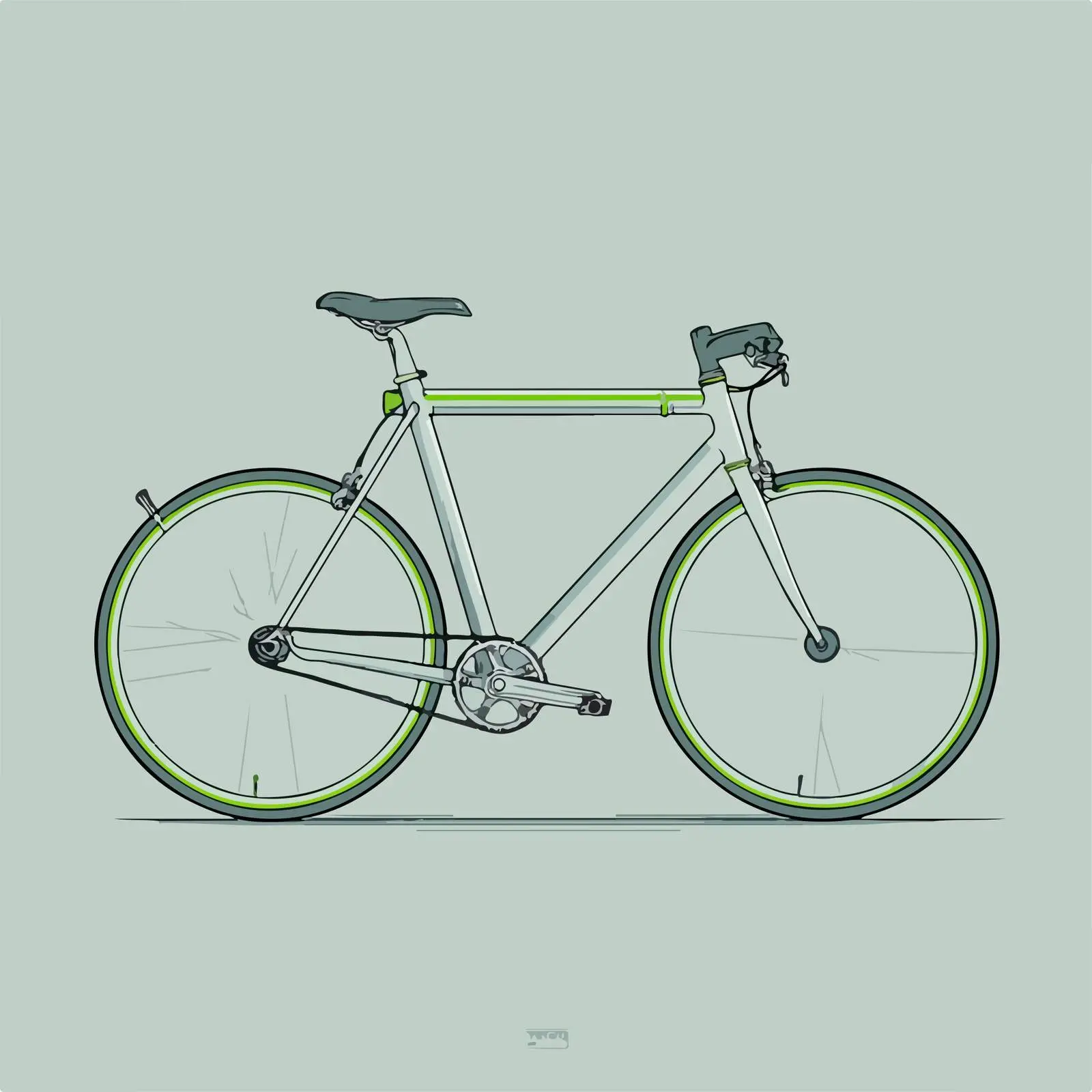 Minimalist Bicycle Line Art — free download from Dotvec