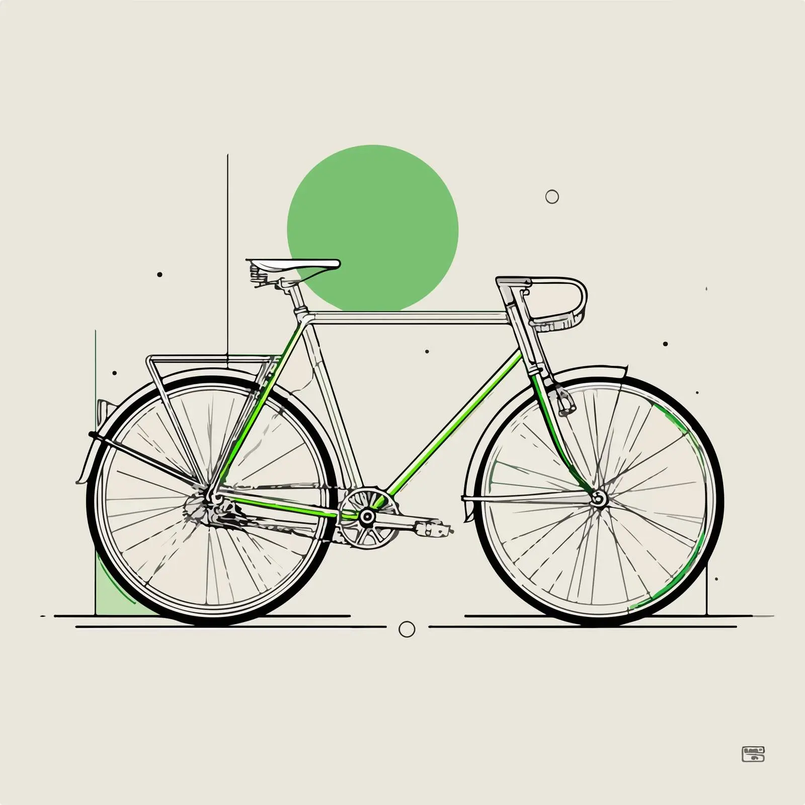 Sleek Bicycle Line Art Illustration — free download from Dotvec