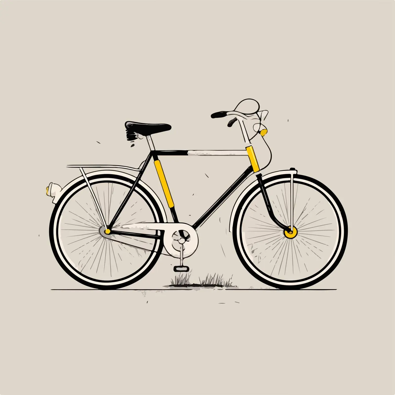 Minimalist Bicycle Line Art — free download from Dotvec