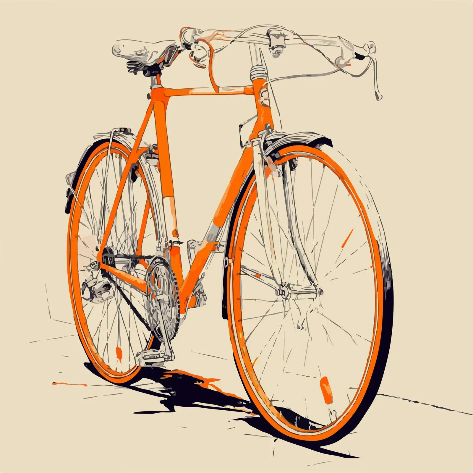Minimalist Bicycle Line Art Illustration — free download from Dotvec