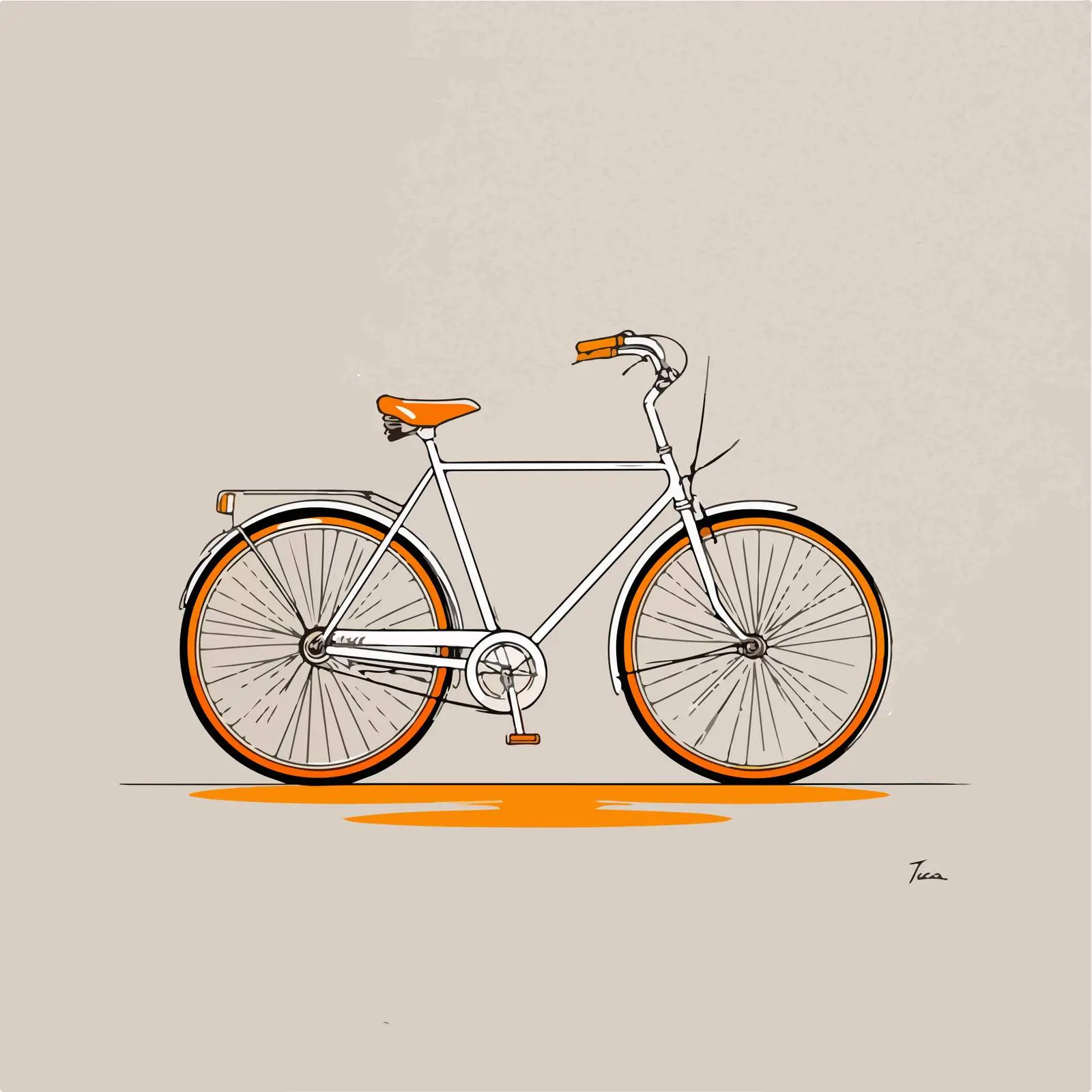 Minimalist Bicycle Line Art — free download from Dotvec