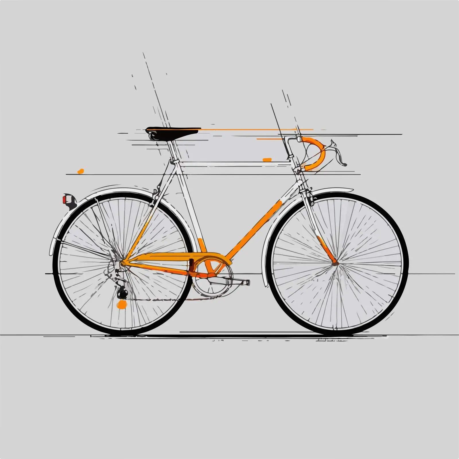 Minimalist Bicycle Line Art Illustration — free download from Dotvec