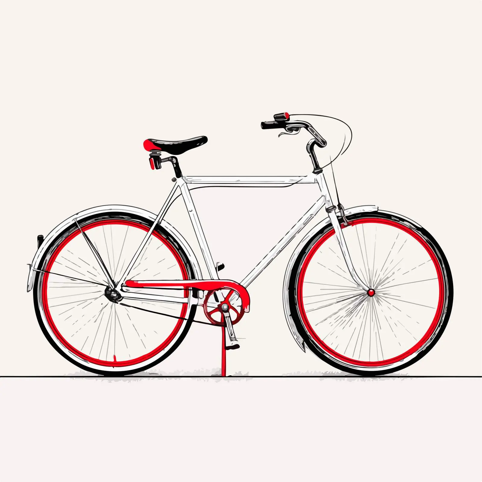 Bicycle Line Art Illustration — free download from Dotvec