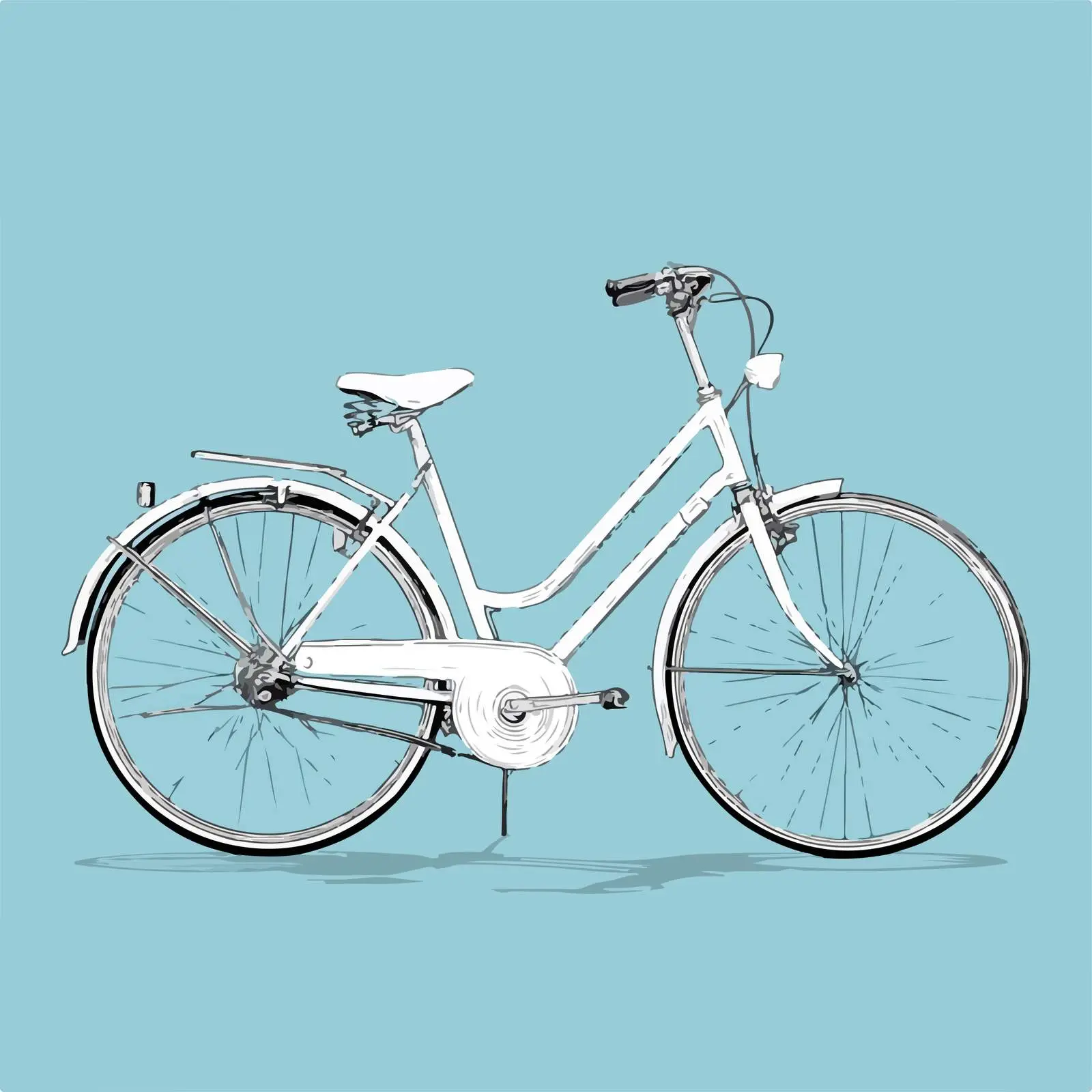 Sleek Bicycle Line Drawing — free download from Dotvec