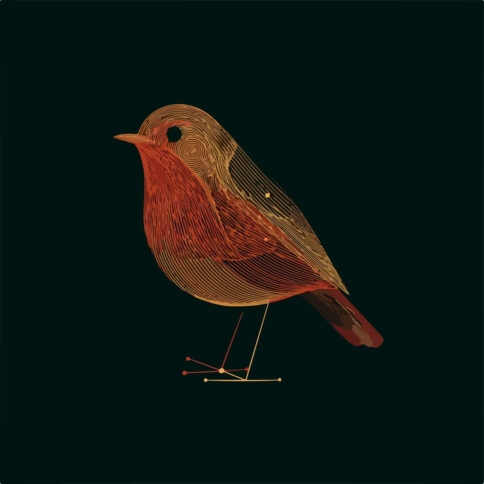 Bird Minimalist Line Art Illustration – free flat c image from Dotvec