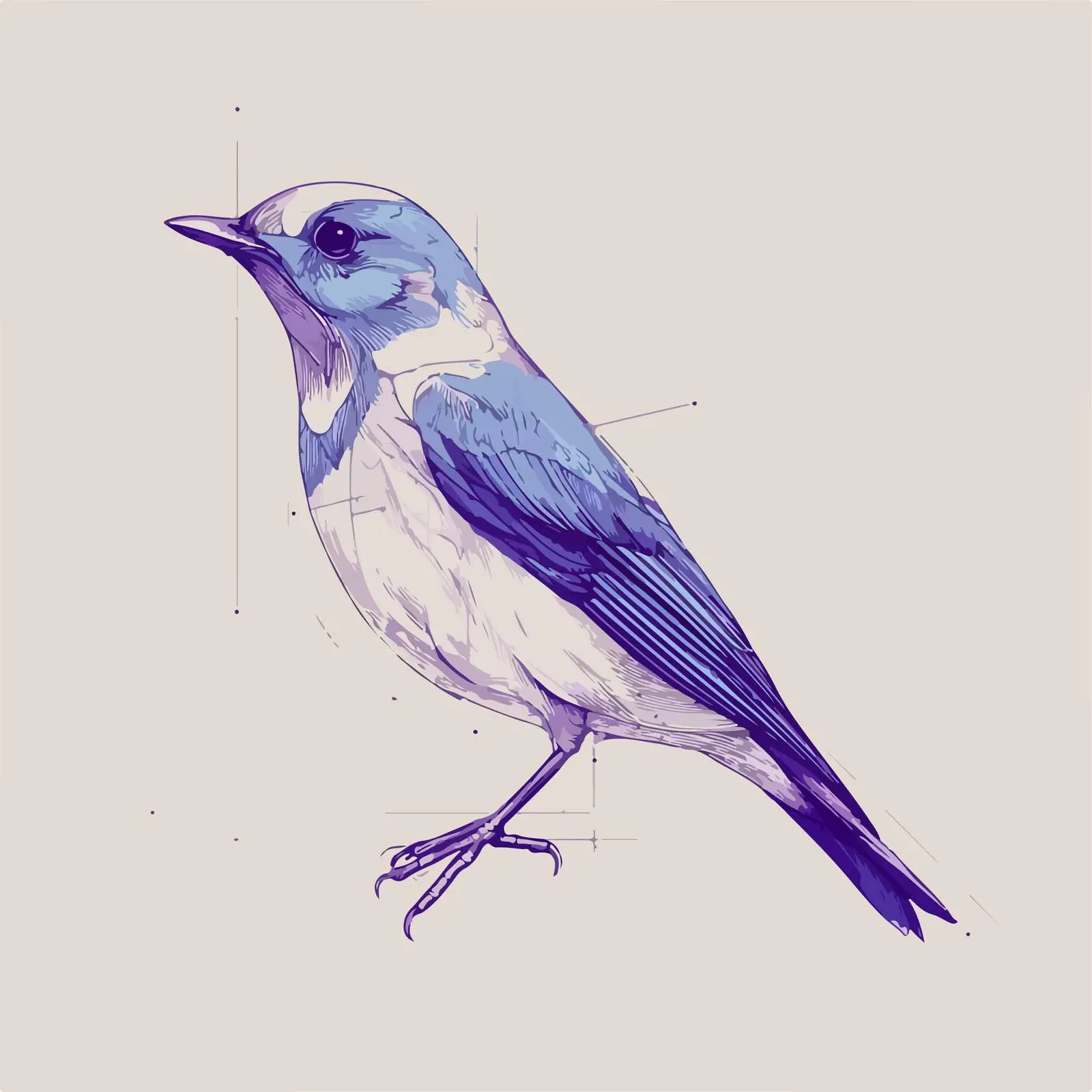 Minimalist Bird Illustration — free download from Dotvec