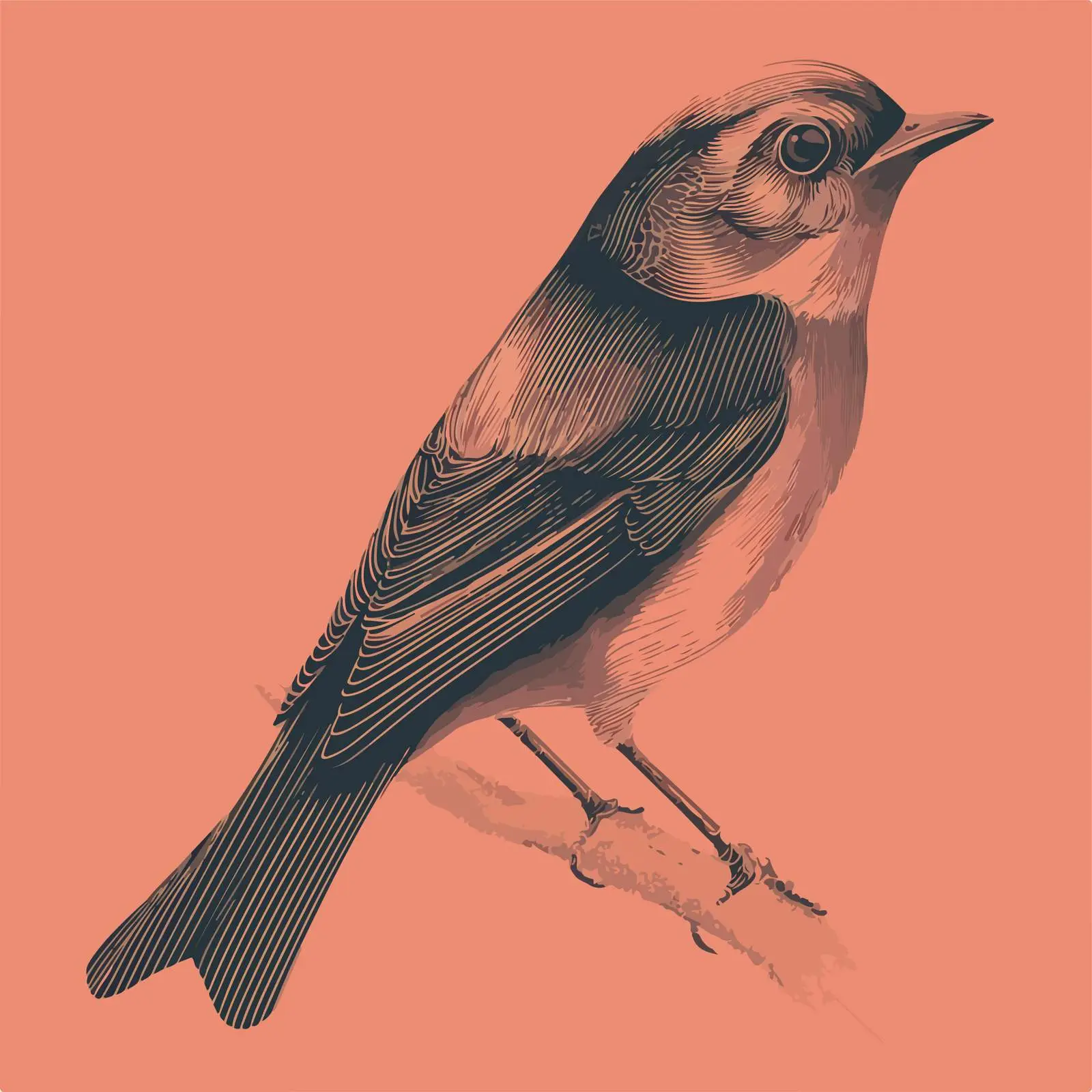 Minimalist Bird Illustration — free download from Dotvec
