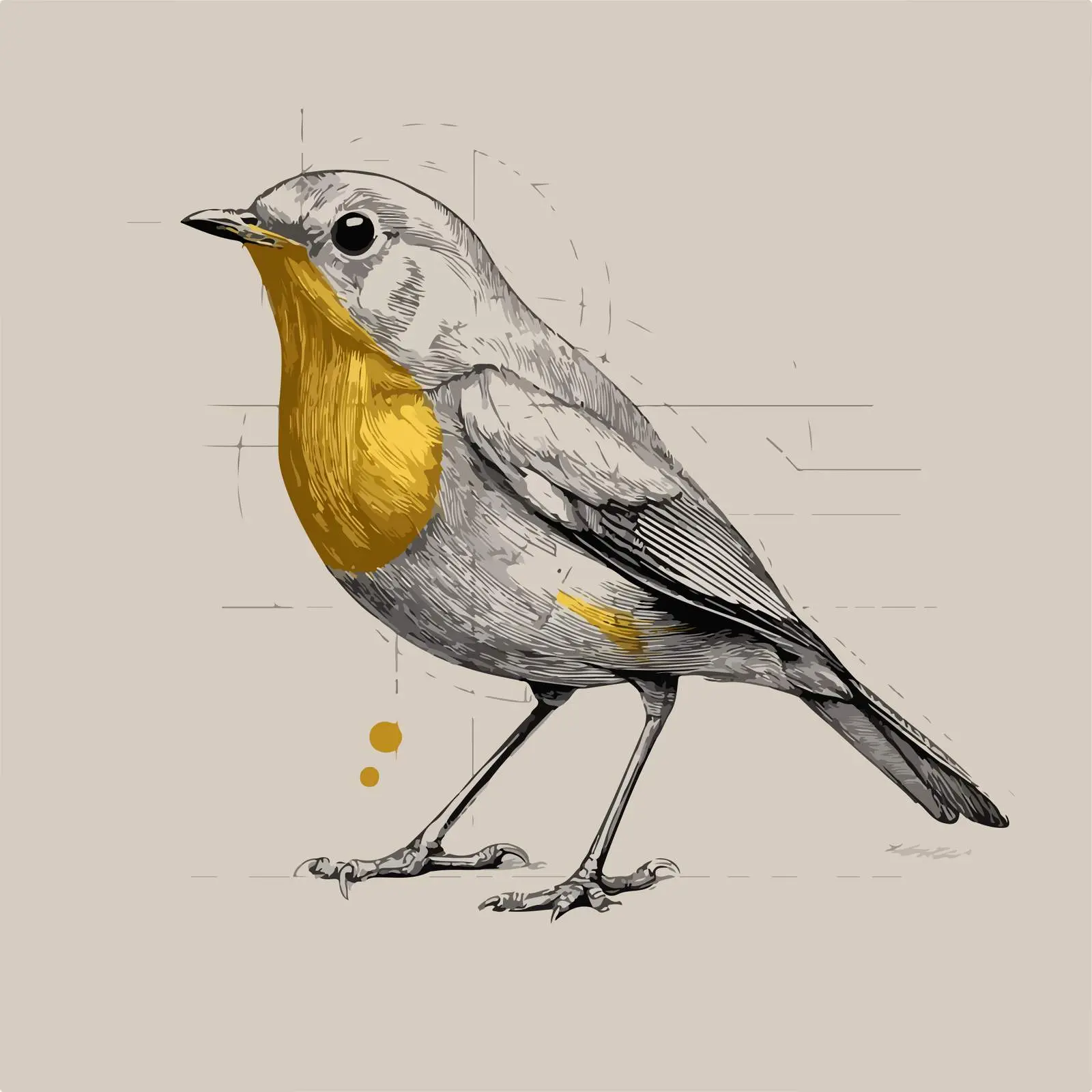 Minimalist Bird Line Drawing — free download from Dotvec