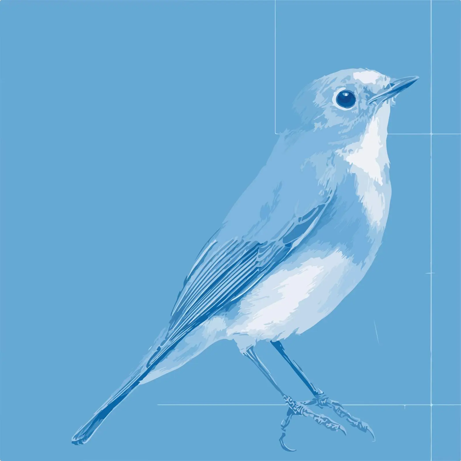 Minimalistic Bird on Soft Blue Background — free download from Dotvec