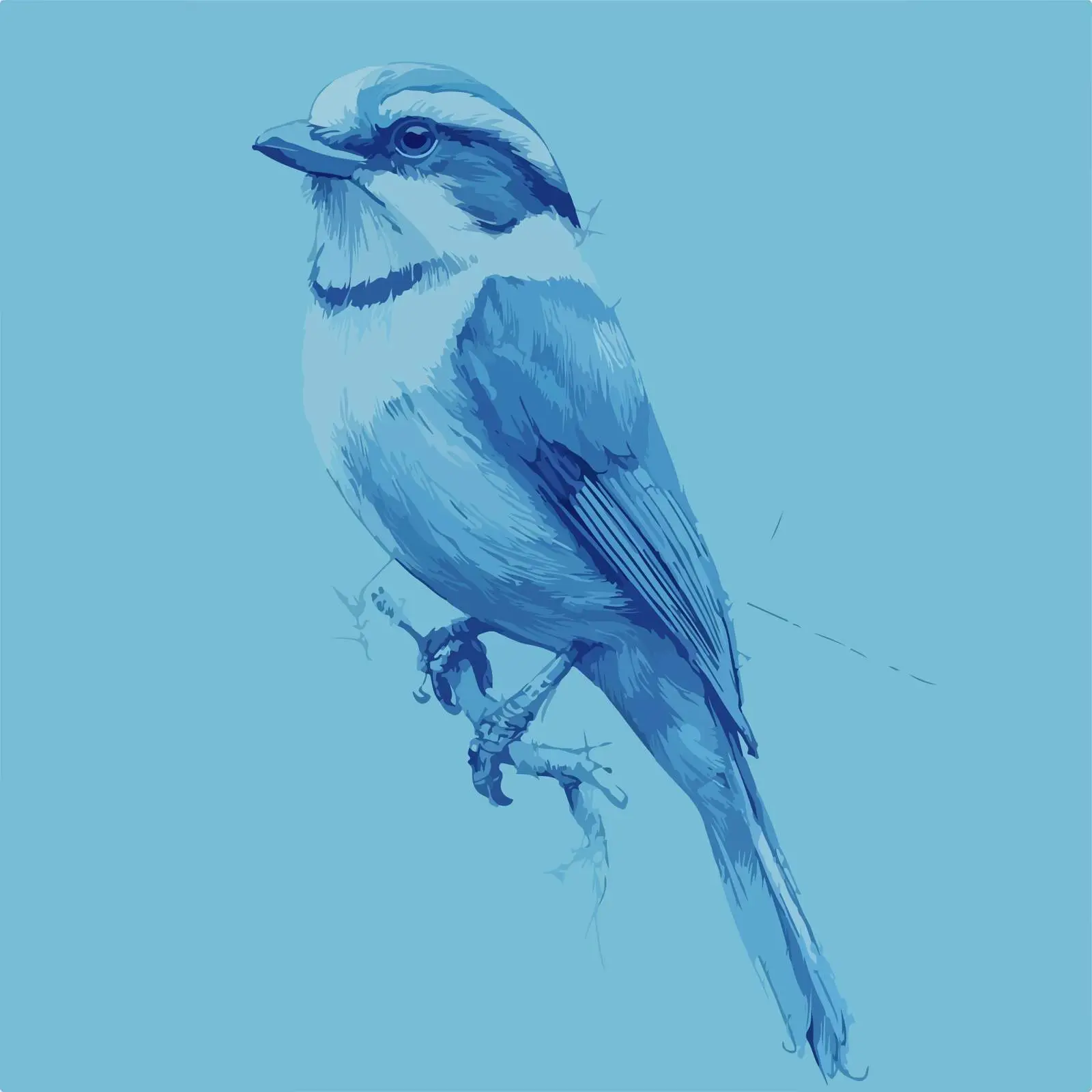 Minimalist Bird on Soft Blue Background — free download from Dotvec