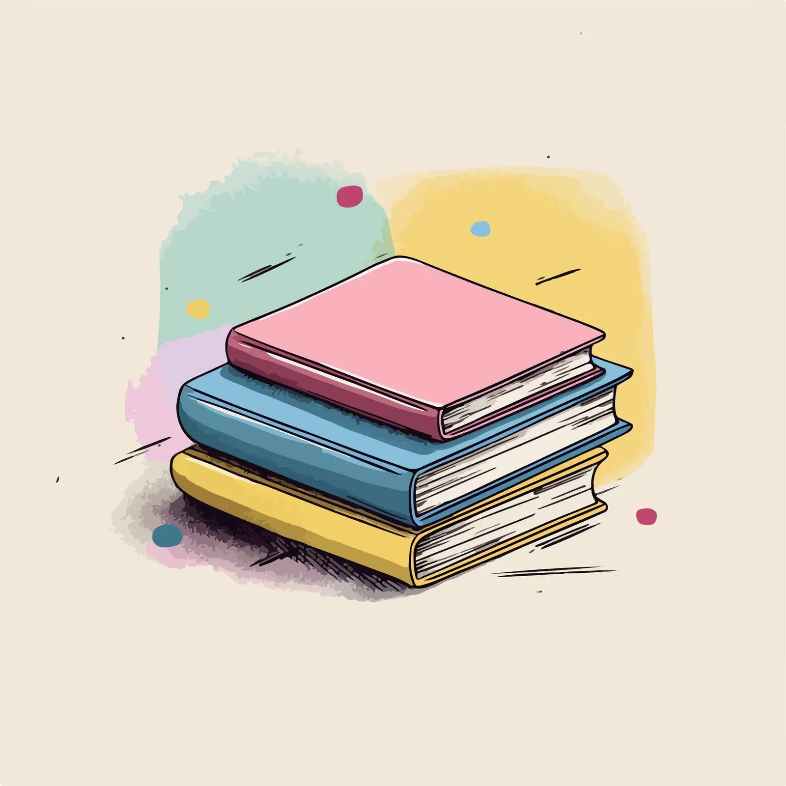 Minimal Book Illustration — free download from Dotvec
