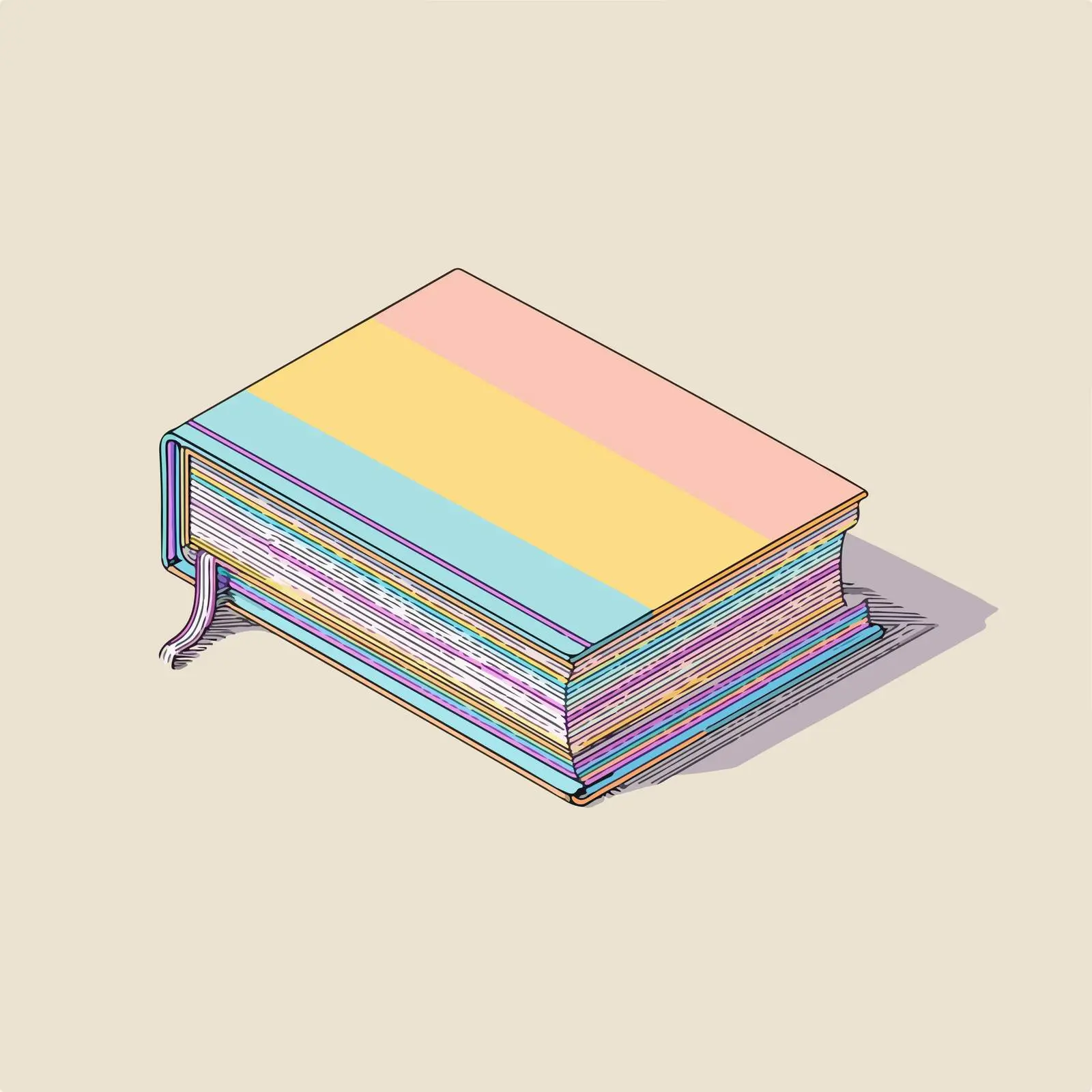 Minimalist Book Line Illustration — free download from Dotvec