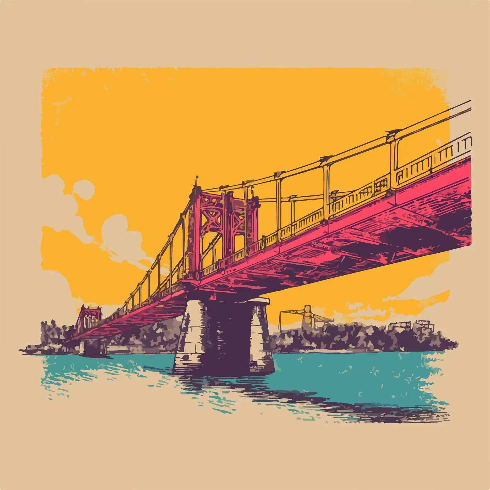 Sleek Bridge Sketch — free download from Dotvec