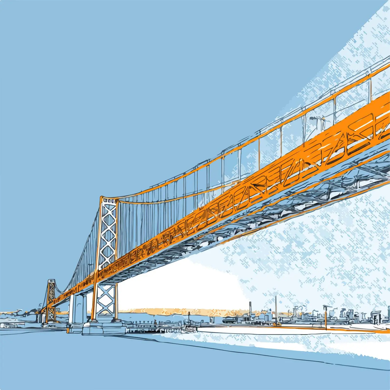 Minimalist Bridge Sketch — free download from Dotvec