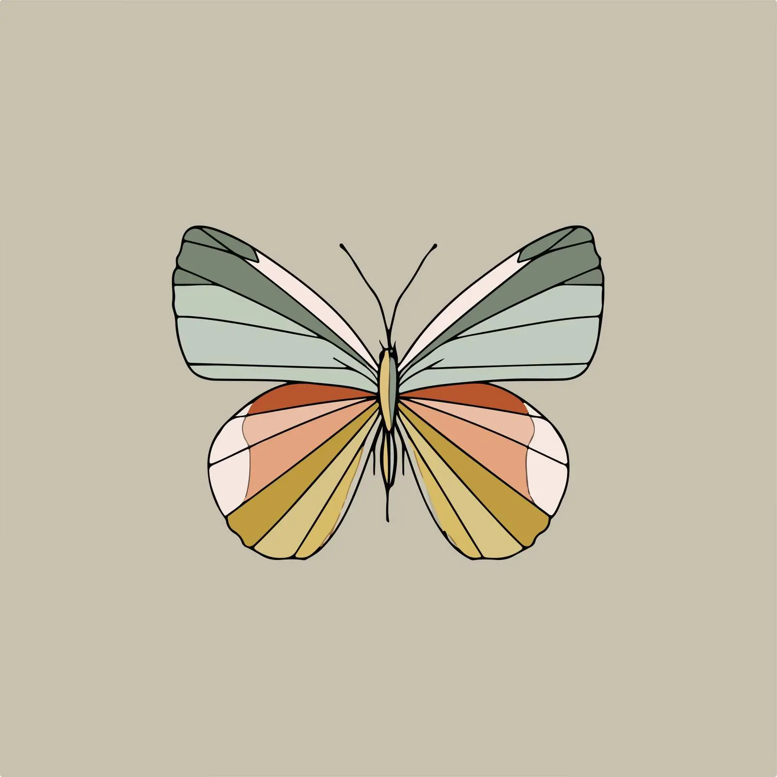 Minimalist Butterfly Line Art Illustration — free download from Dotvec