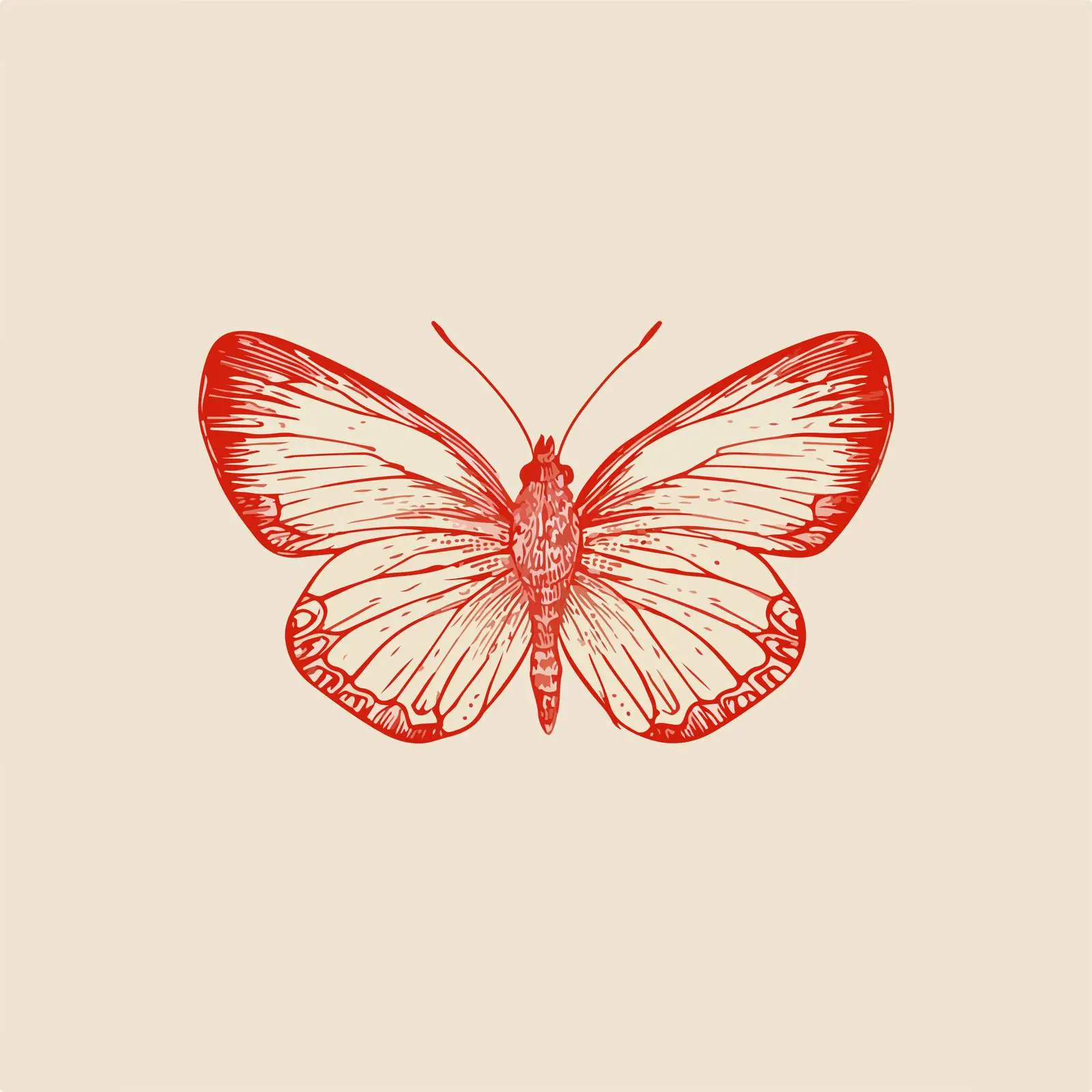 Simple Butterfly Stroke Vector Illustration — free download from Dotvec