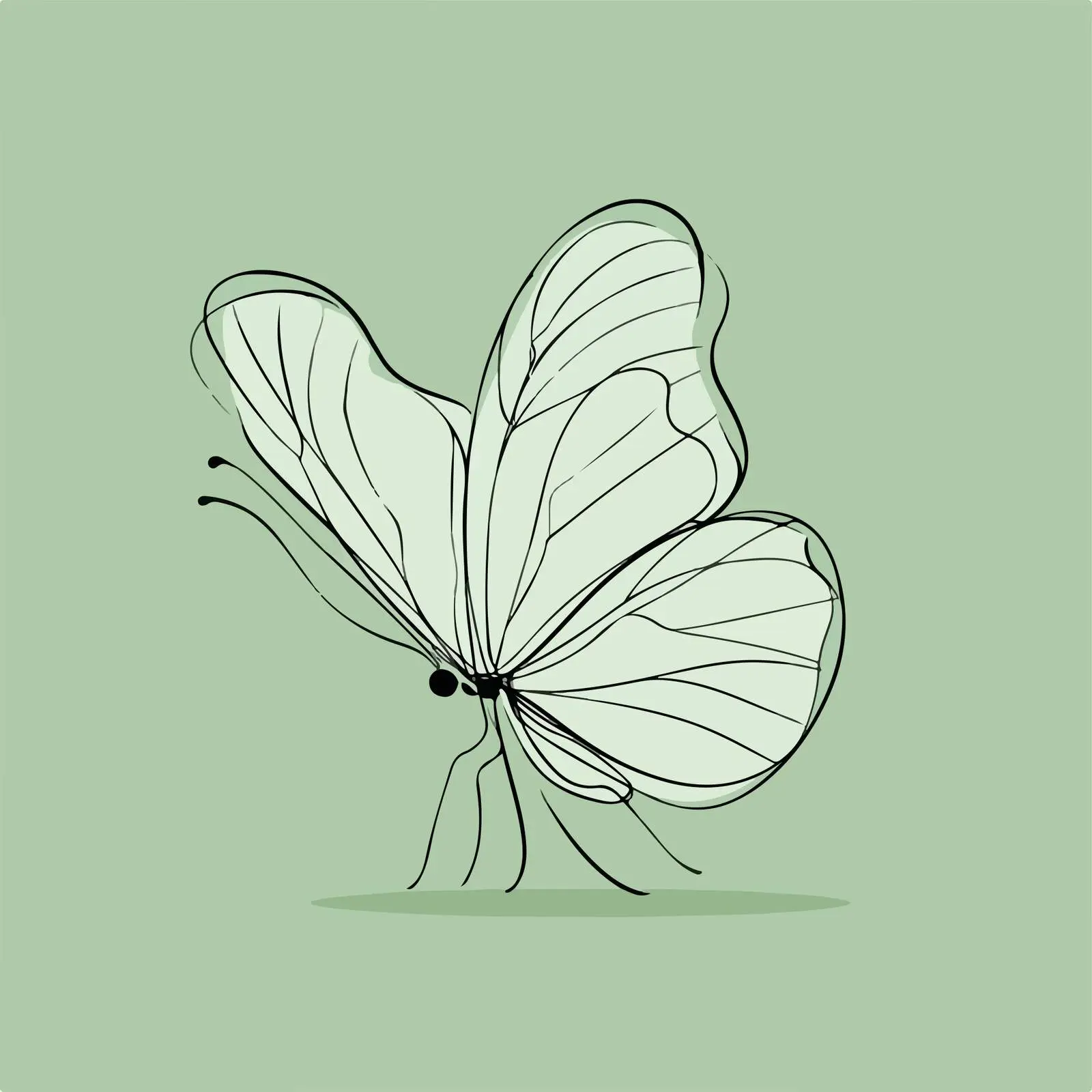 Sleek Butterfly Line Art Vector Illustration — free download from Dotvec